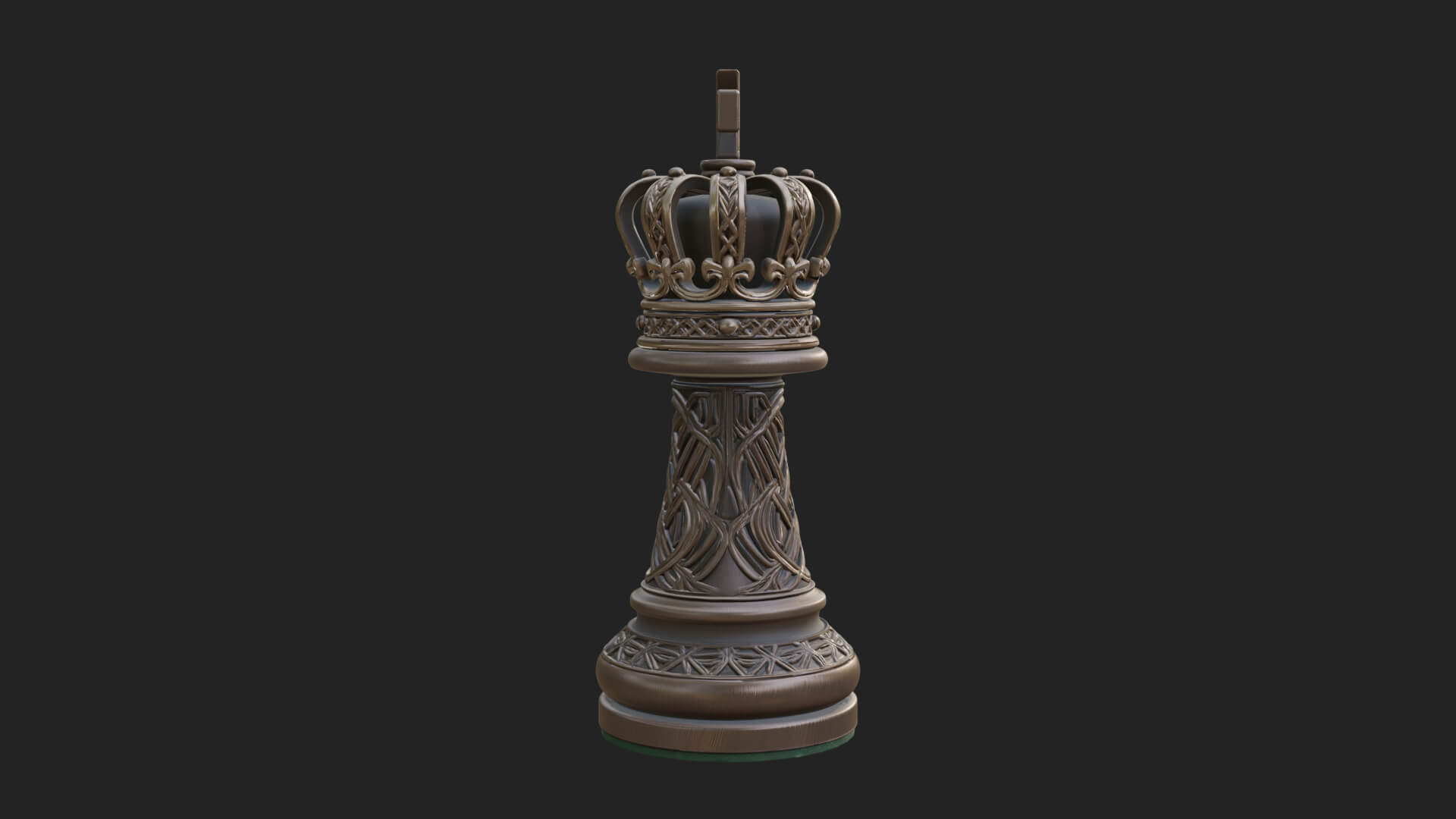 Ornate Chess Piece Statue Design 78 3D Print Model 3D Model