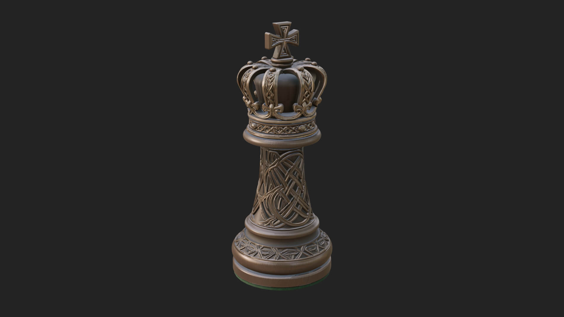Ornate Chess Piece Statue Design 78 3D Print Model 3D Model