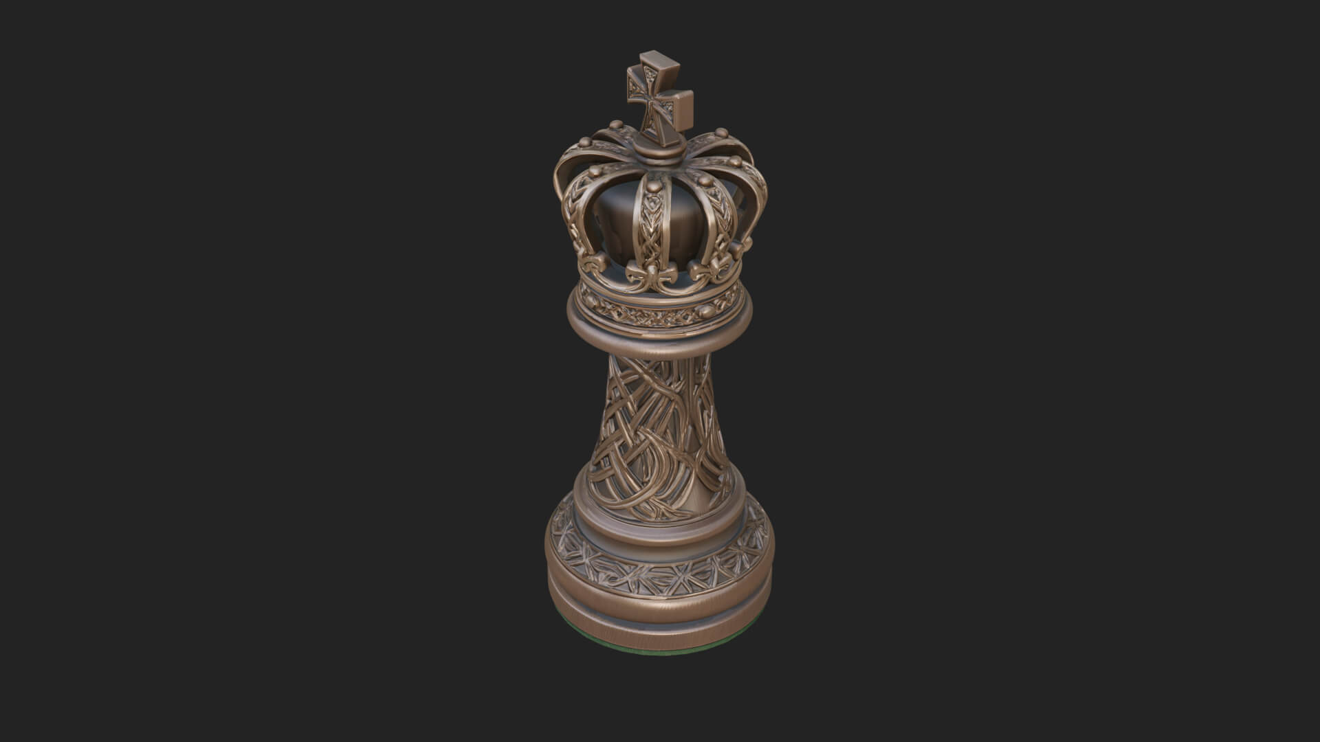 Ornate Chess Piece Statue Design 78 3D Print Model 3D Model