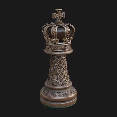 Ornate Chess Piece Statue Design 78 3D Print Model
