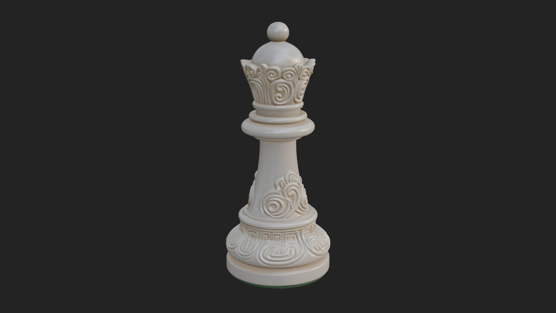 Ornate Chess Piece Statue Design 79 3D Print Model 3D Model