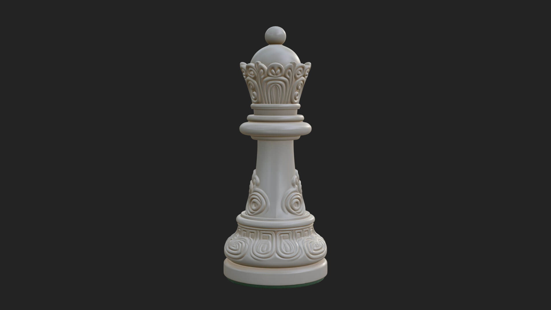 Ornate Chess Piece Statue Design 79 3D Print Model 3D Model