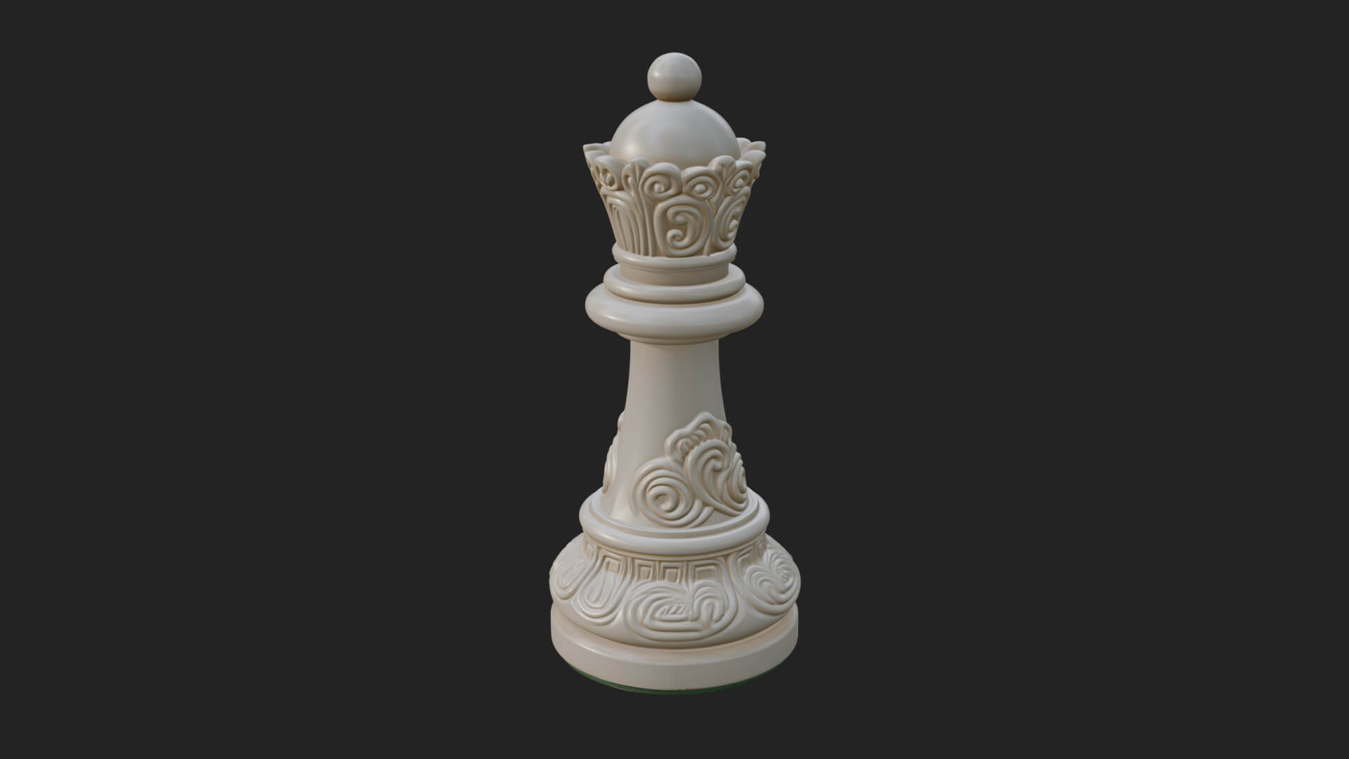 Ornate Chess Piece Statue Design 79 3D Print Model 3D Model