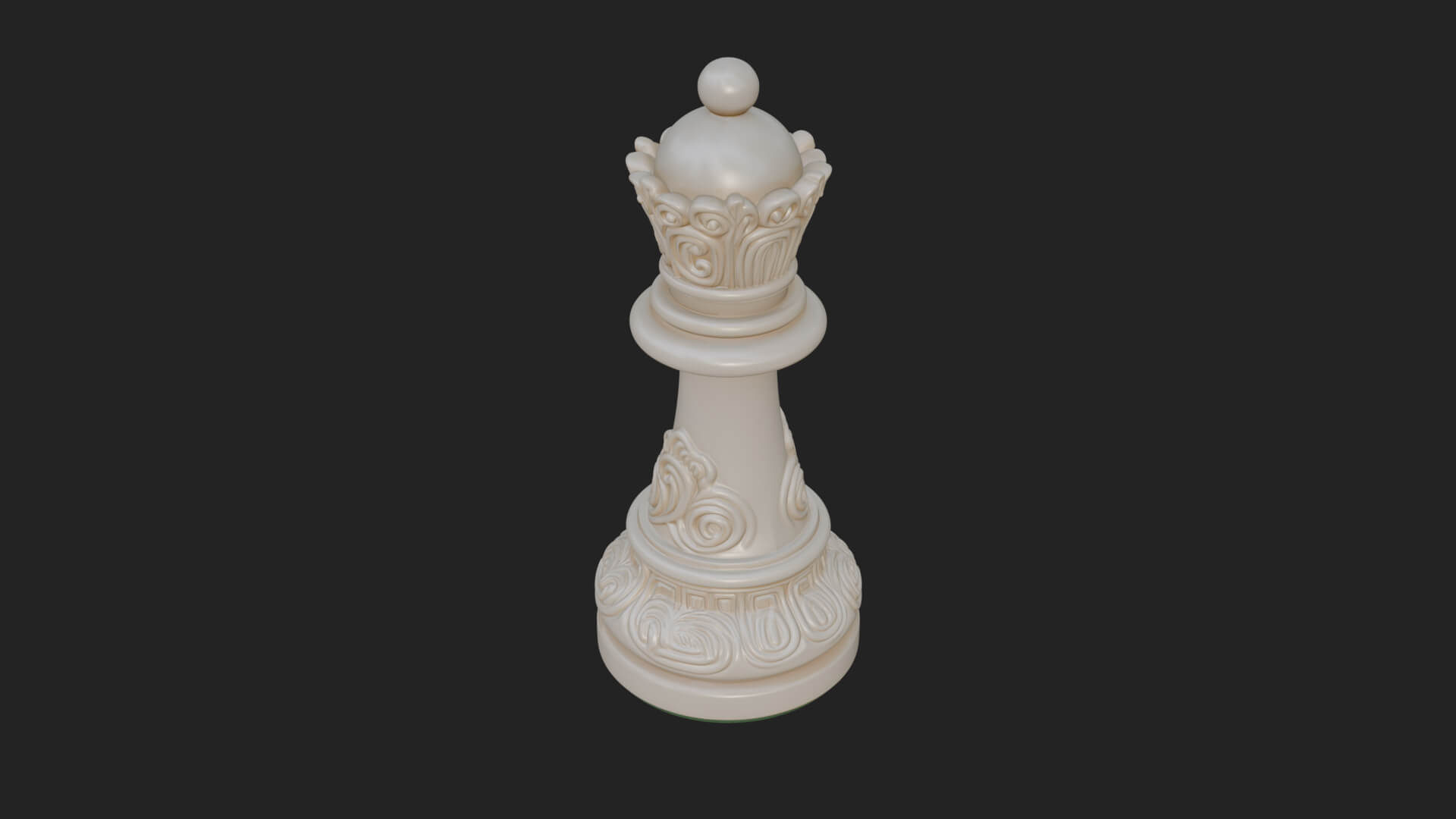 Ornate Chess Piece Statue Design 79 3D Print Model 3D Model