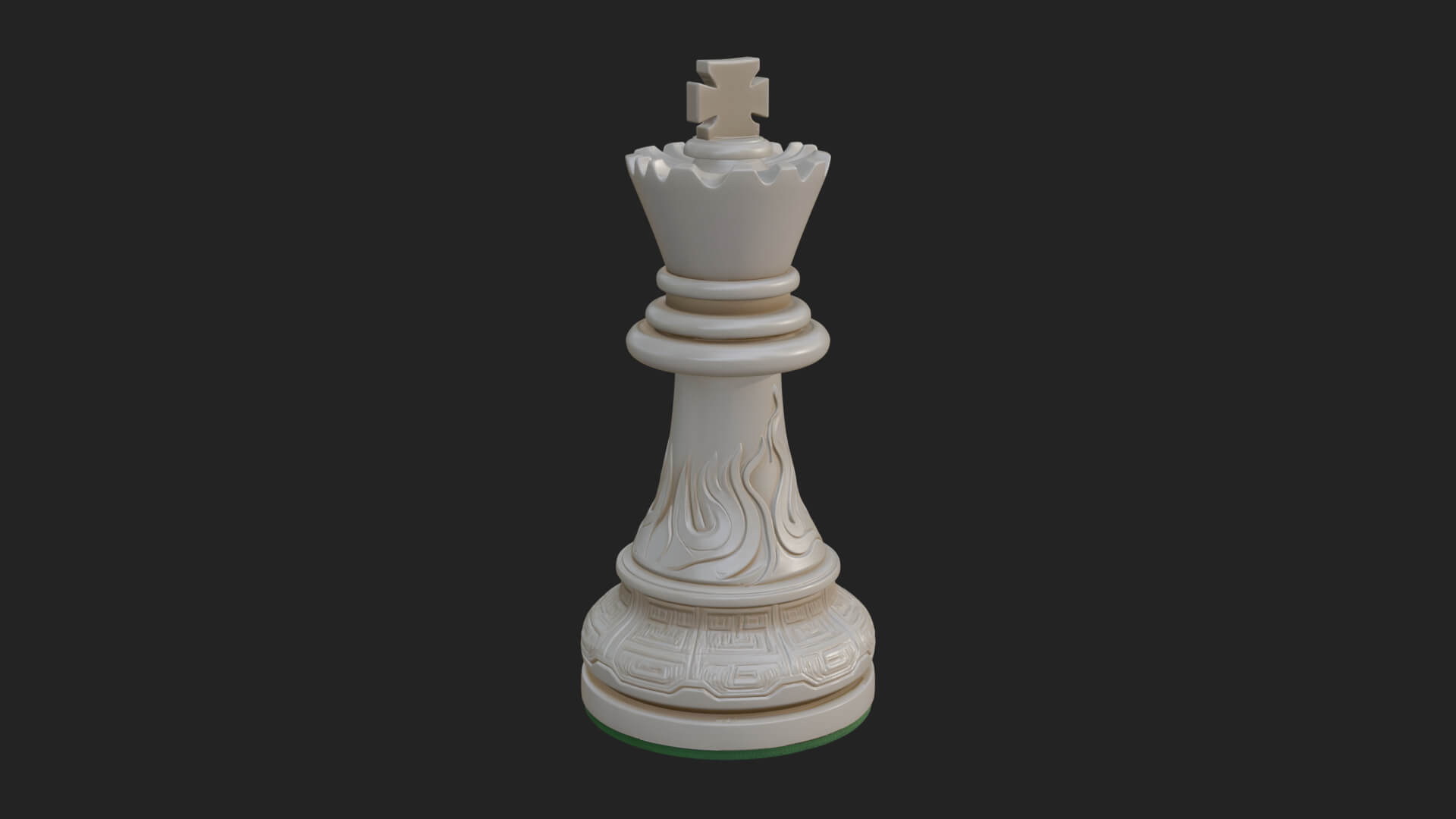 Ornate Chess Piece Statue Design 8 3D Print Model 3D Model