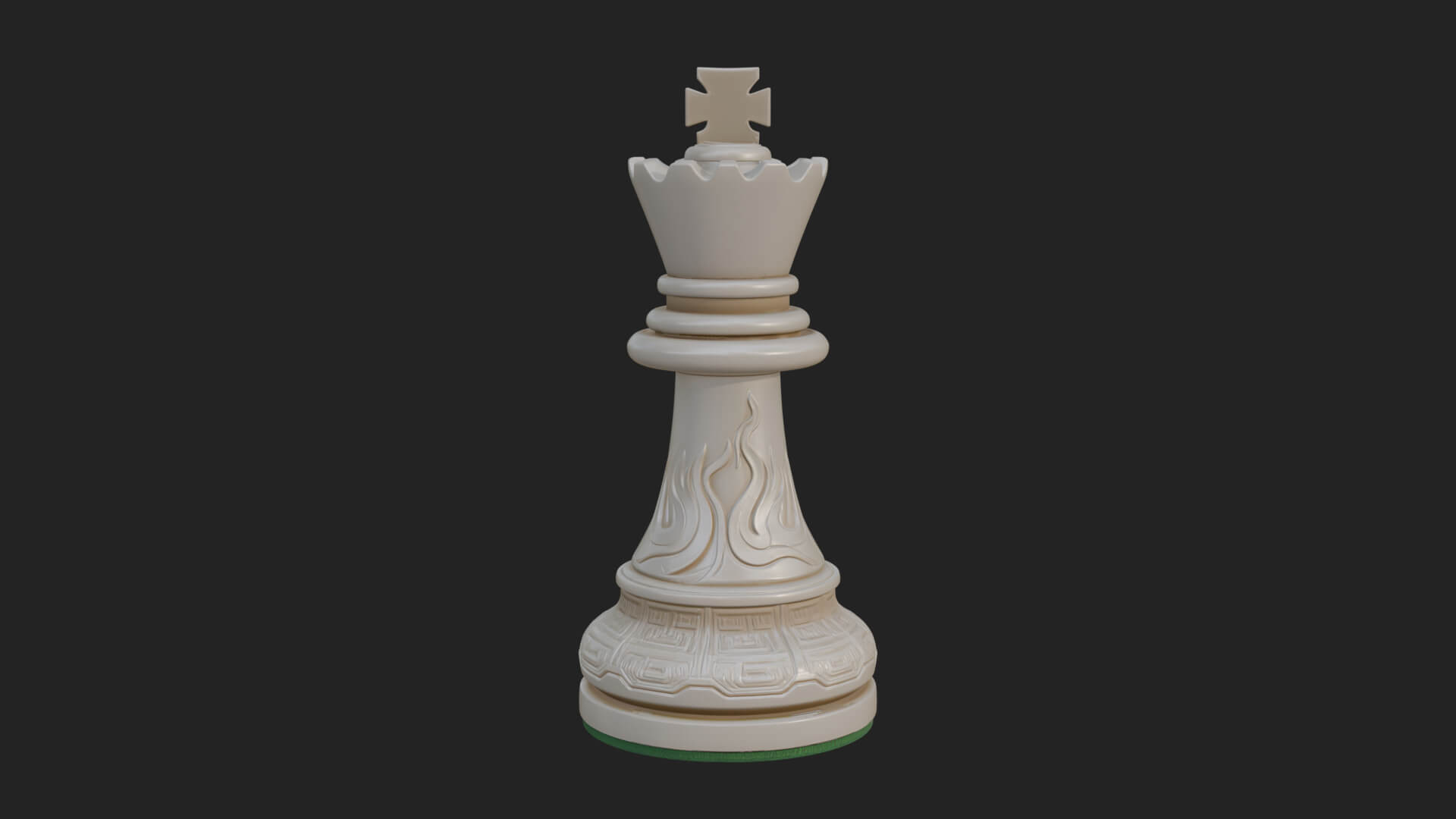 Ornate Chess Piece Statue Design 8 3D Print Model 3D Model