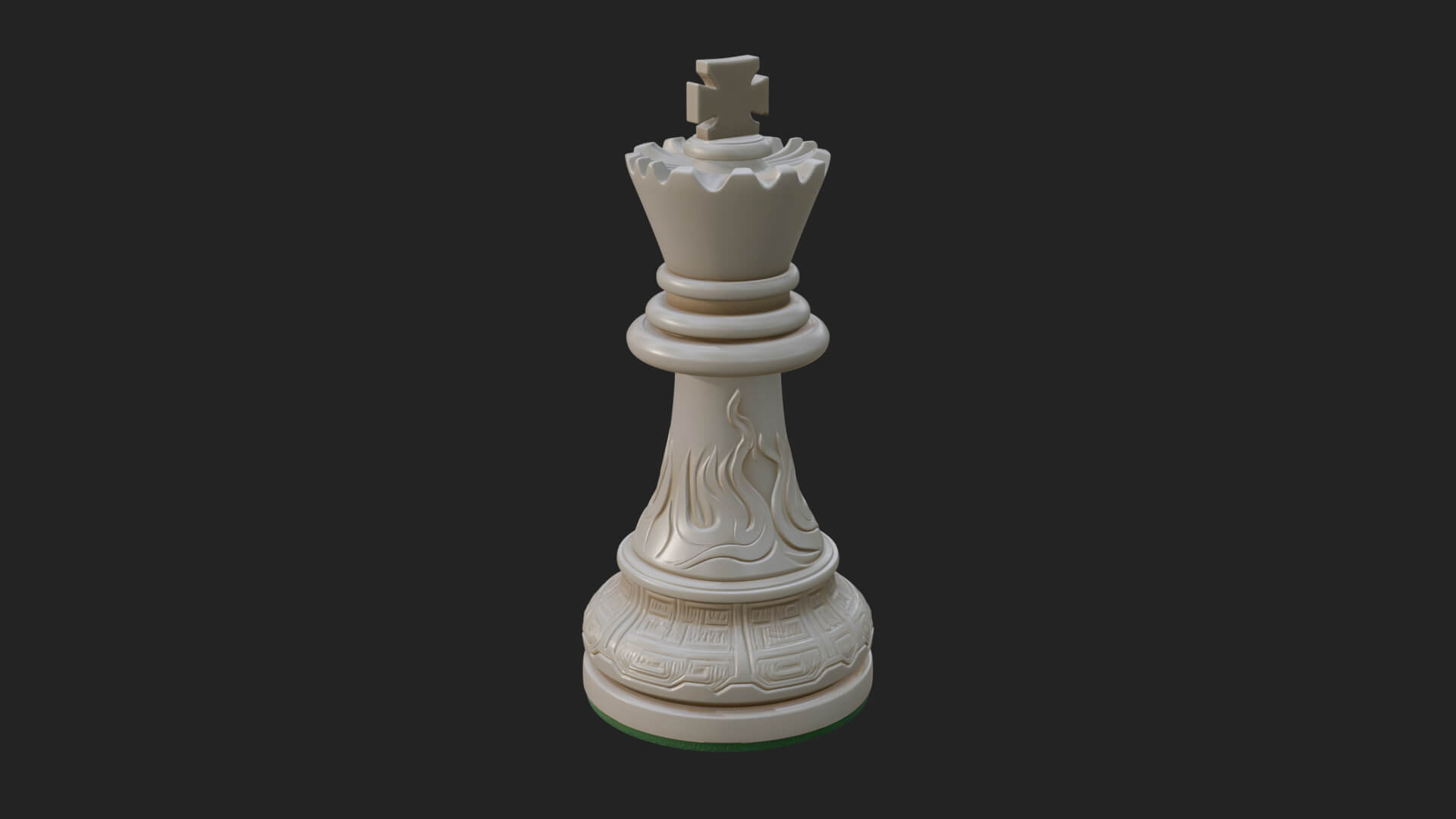 Ornate Chess Piece Statue Design 8 3D Print Model 3D Model