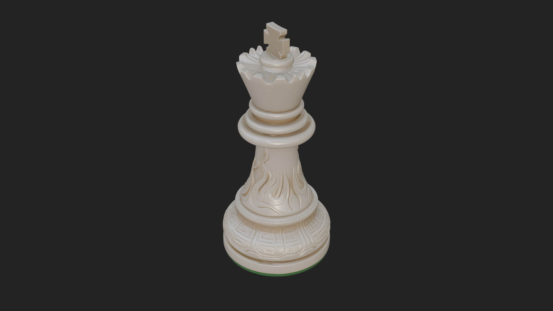 Ornate Chess Piece Statue Design 8 3D Print Model 3D Model