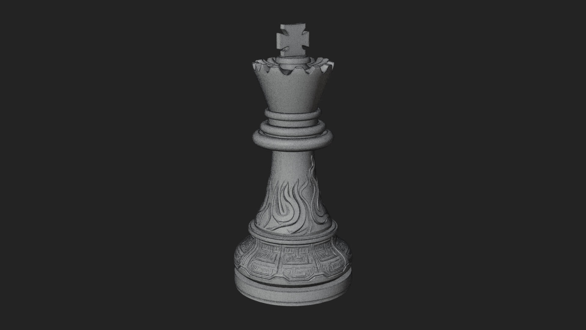 Ornate Chess Piece Statue Design 8 3D Print Model 3D Model