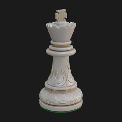 Ornate Chess Piece Statue Design 8 3D Print Model
