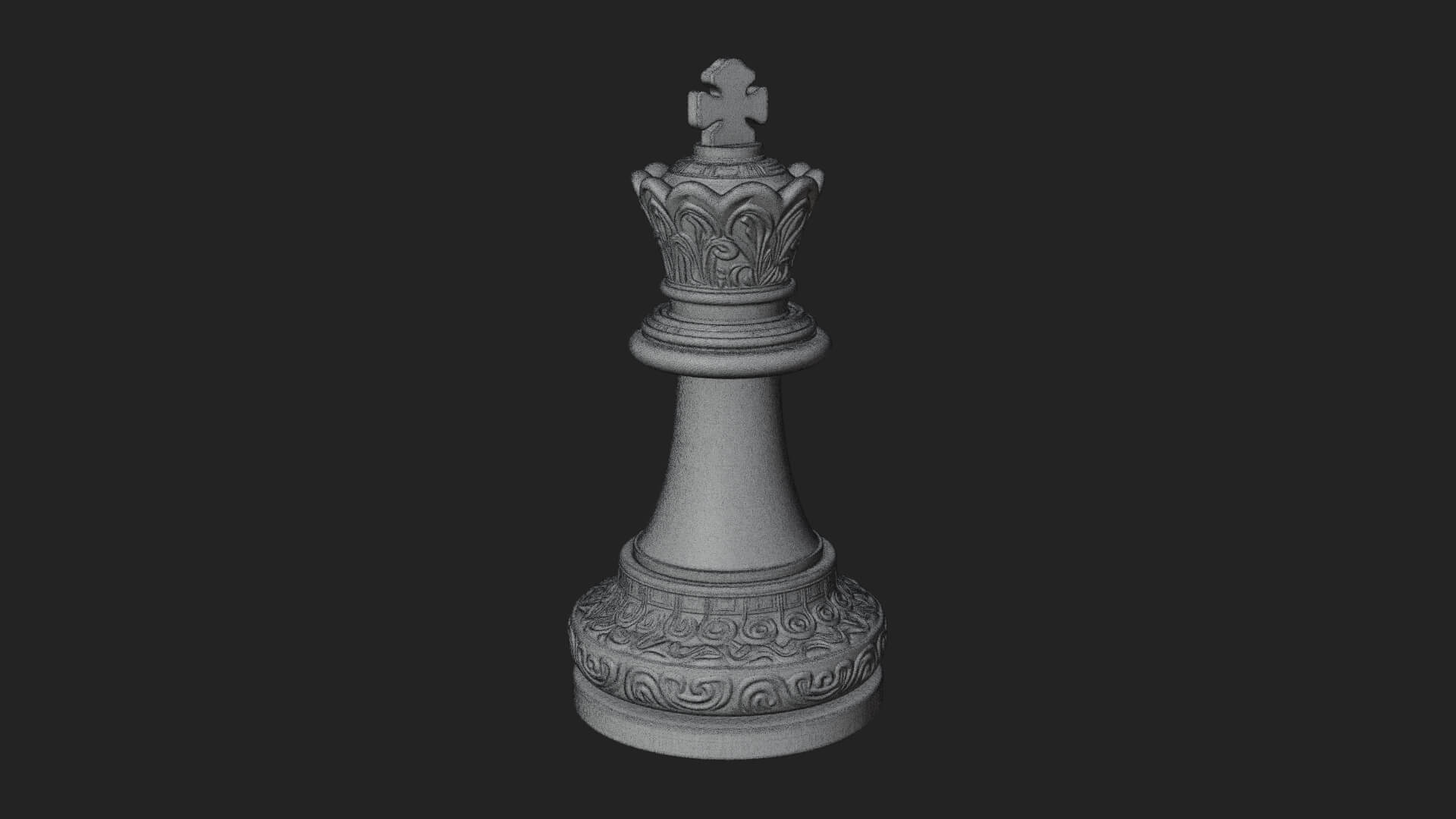 Ornate Chess Piece Statue Design 80 3D Print Model 3D Model