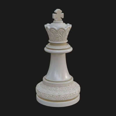 Ornate Chess Piece Statue Design 80 3D Print Model