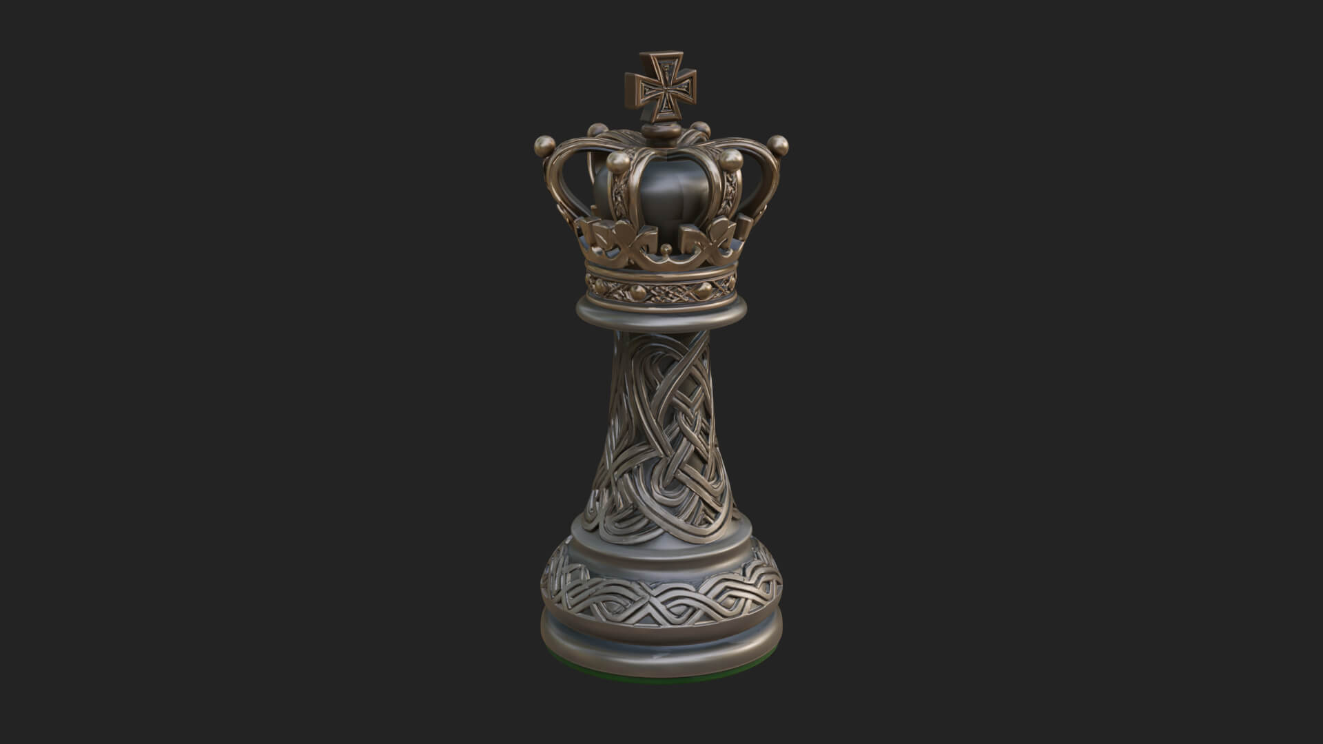 Ornate Chess Piece Statue Design 81 3D Print Model 3D Model