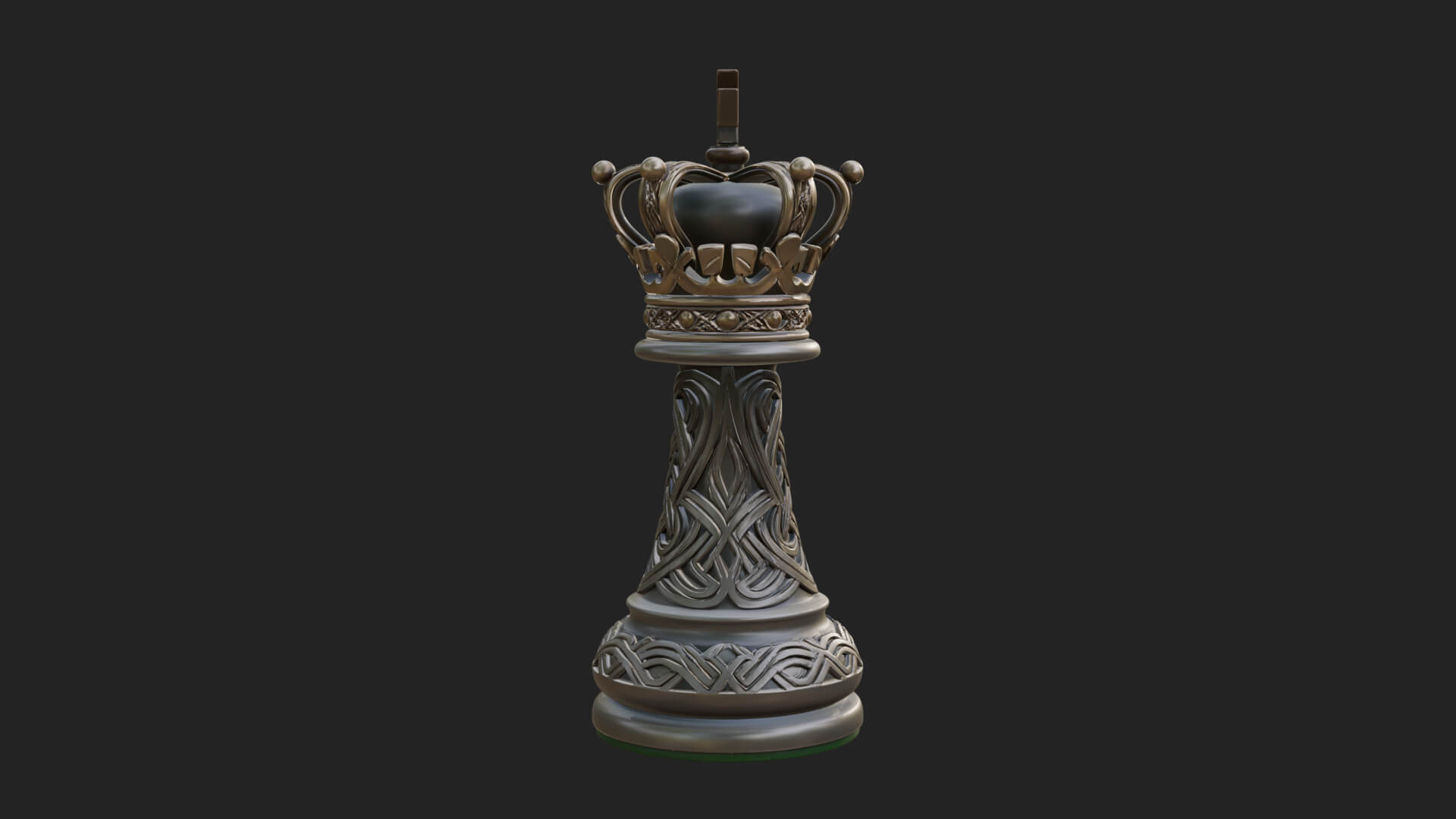 Ornate Chess Piece Statue Design 81 3D Print Model 3D Model