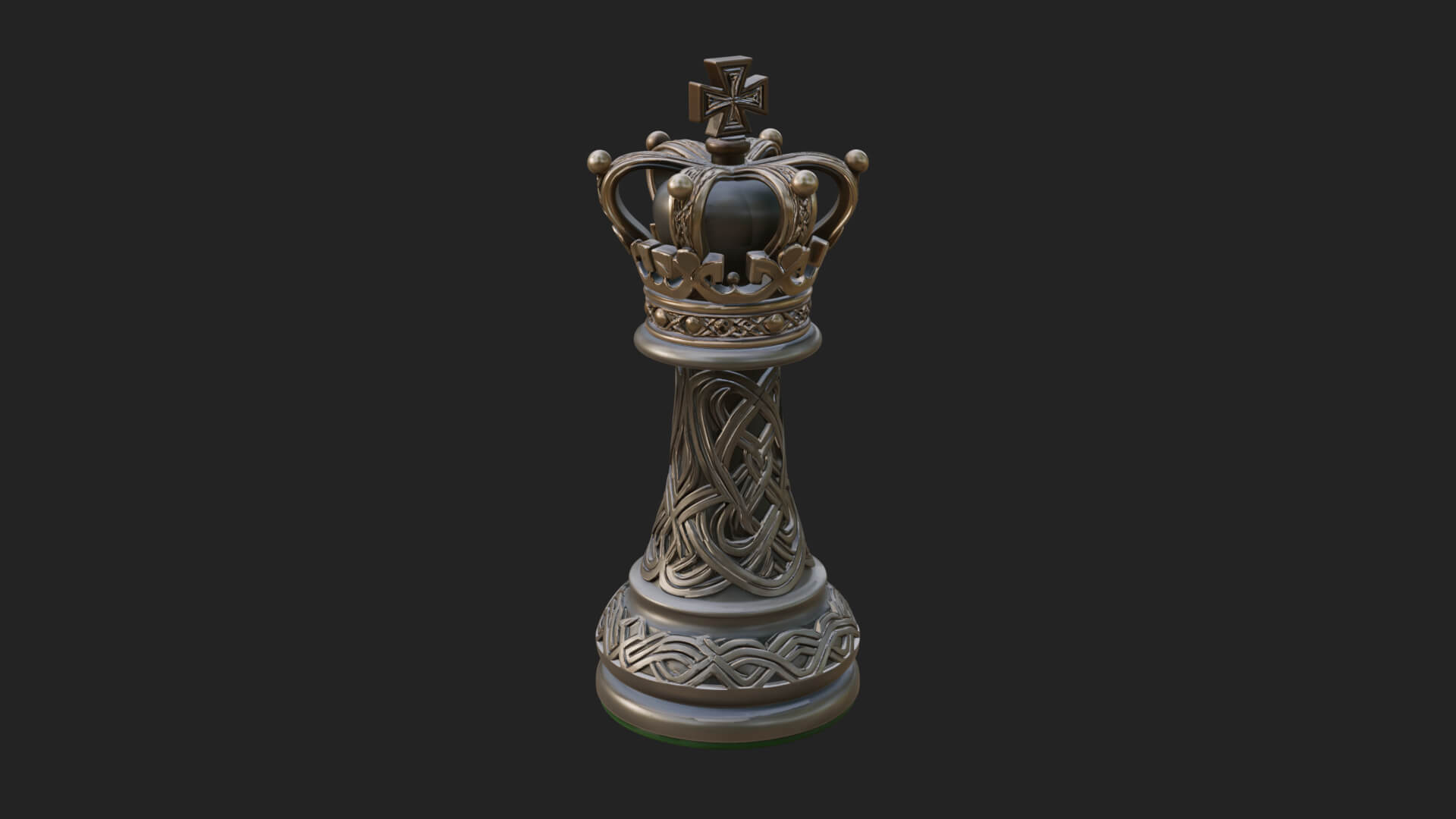 Ornate Chess Piece Statue Design 81 3D Print Model 3D Model