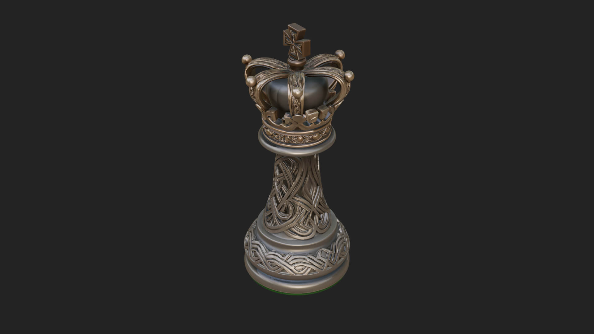 Ornate Chess Piece Statue Design 81 3D Print Model 3D Model