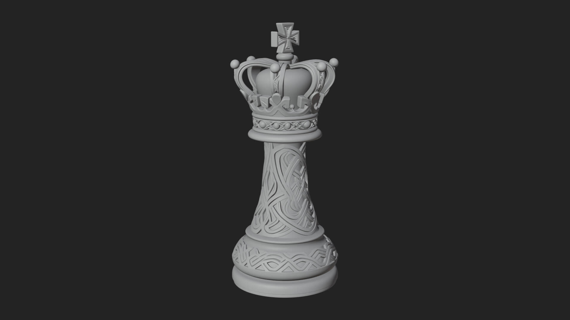 Ornate Chess Piece Statue Design 81 3D Print Model 3D Model