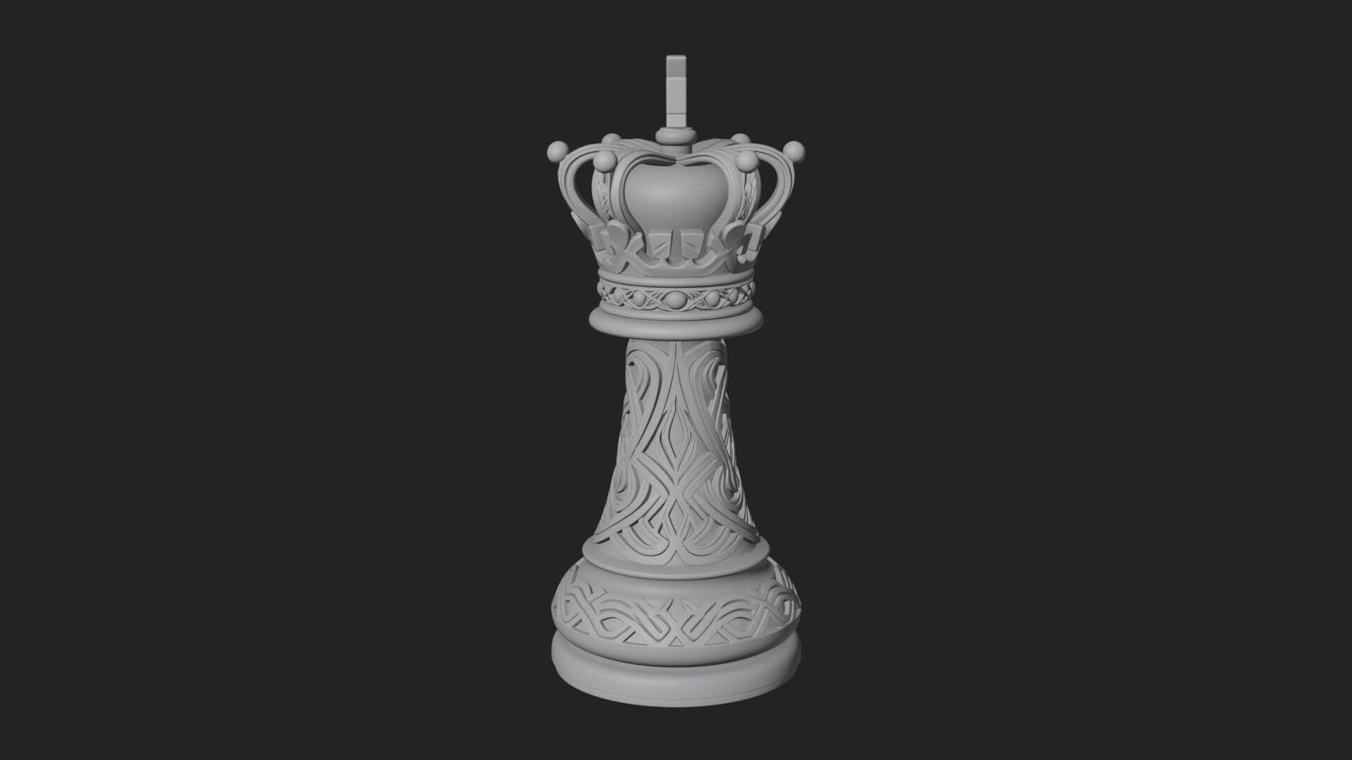Ornate Chess Piece Statue Design 81 3D Print Model 3D Model