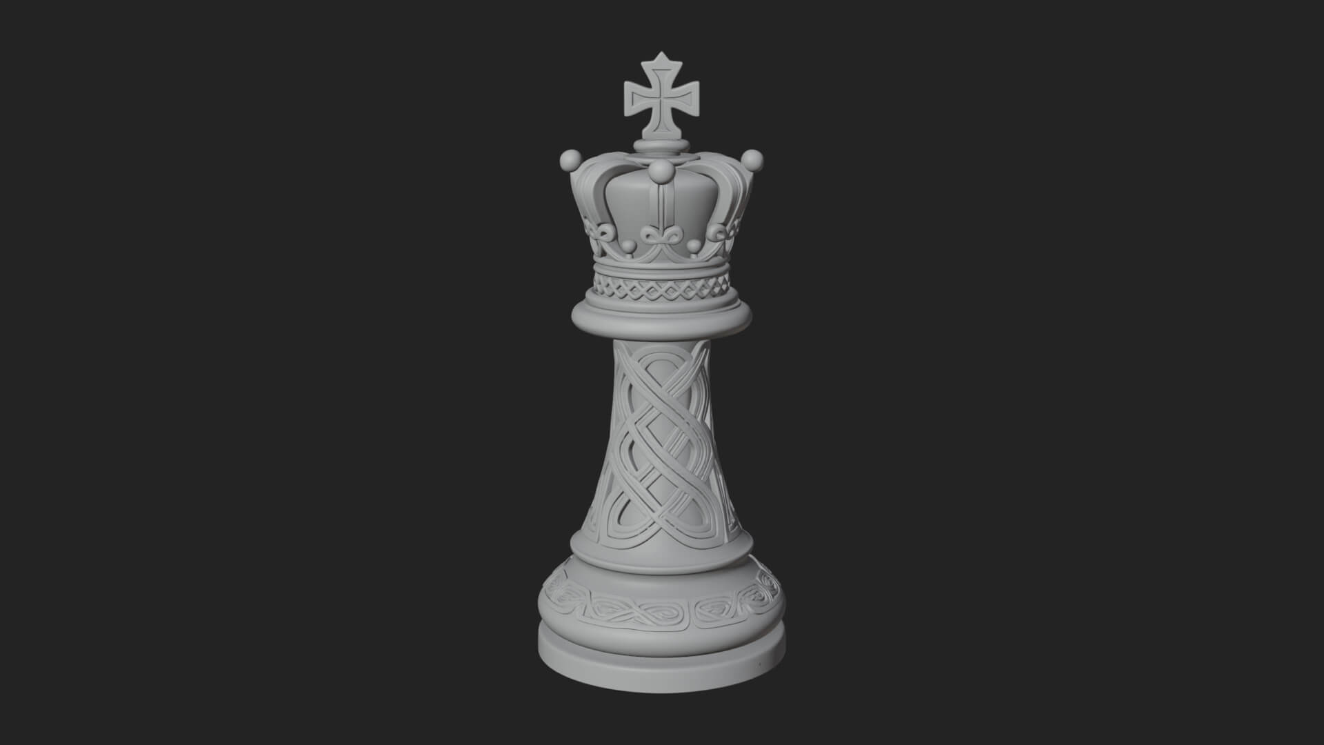Ornate Chess Piece Statue Design 82 3D Print Model 3D Model