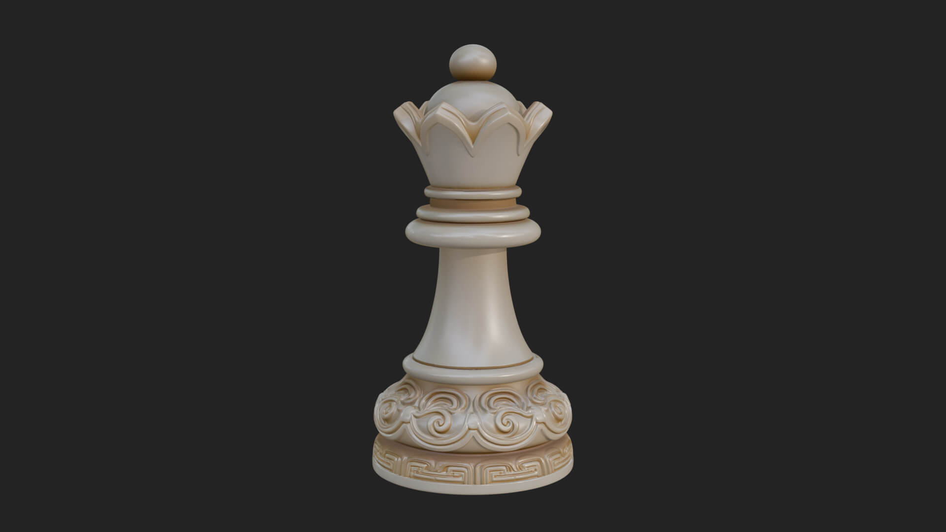 Ornate Chess Piece Statue Design 83 3D Print Model 3D Model