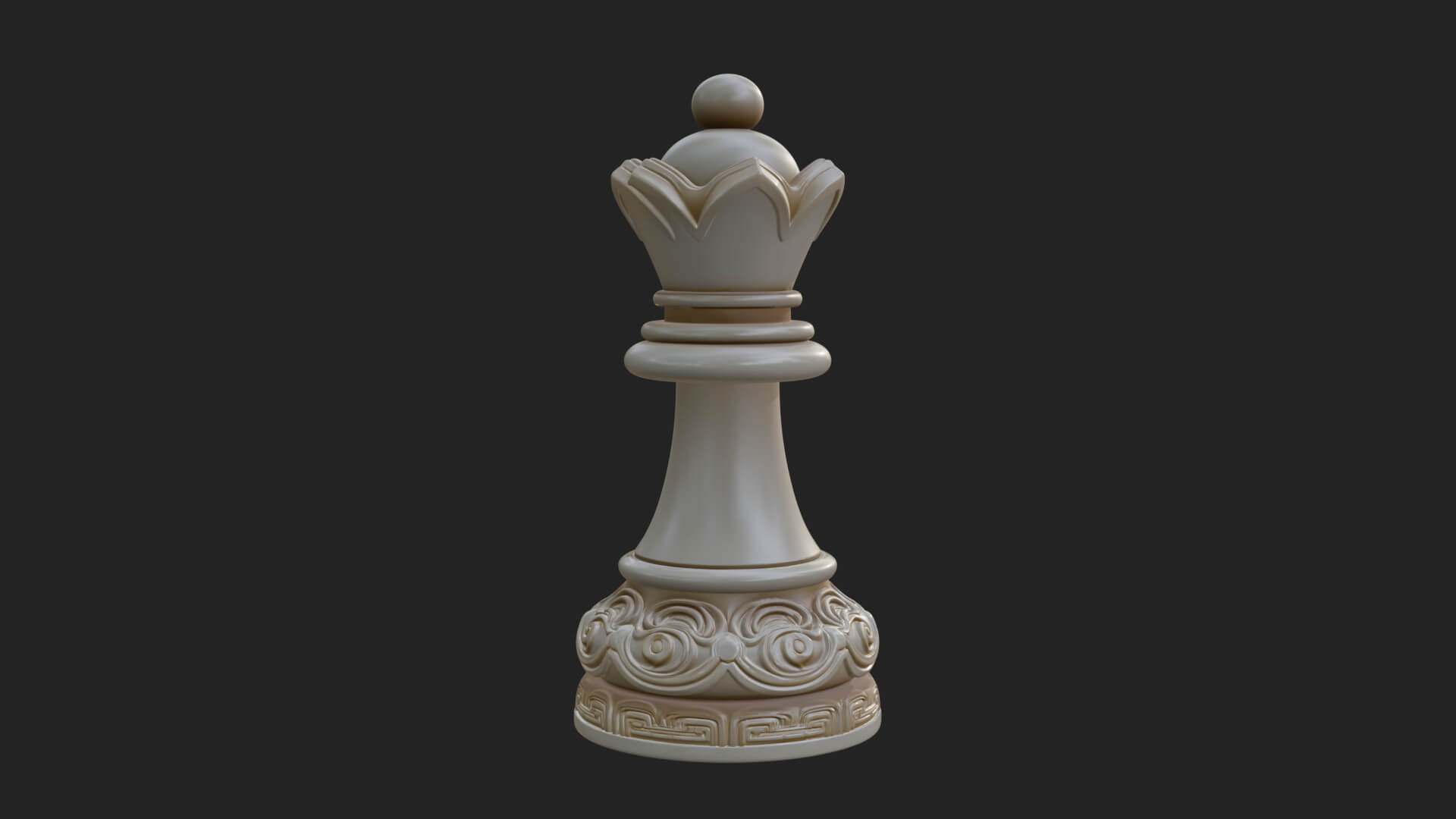 Ornate Chess Piece Statue Design 83 3D Print Model 3D Model
