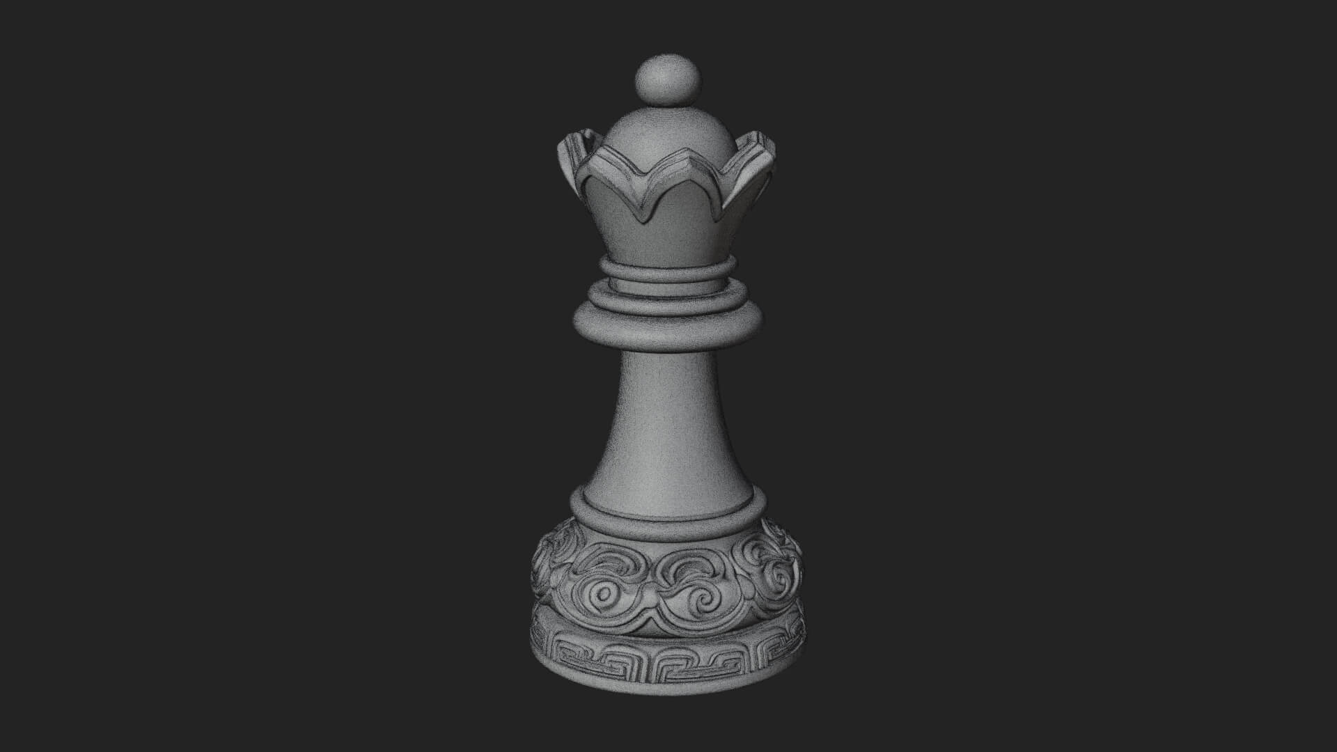 Ornate Chess Piece Statue Design 83 3D Print Model 3D Model