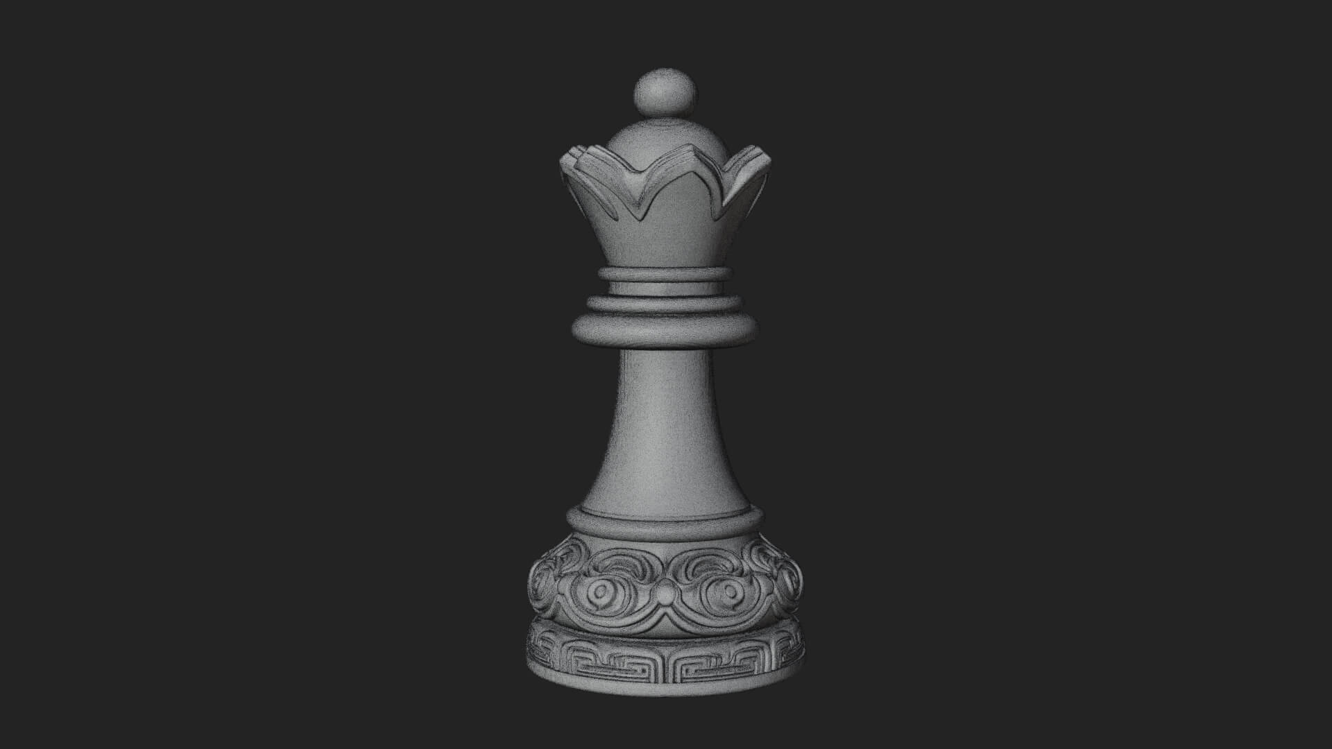 Ornate Chess Piece Statue Design 83 3D Print Model 3D Model