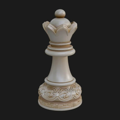 Ornate Chess Piece Statue Design 83 3D Print Model