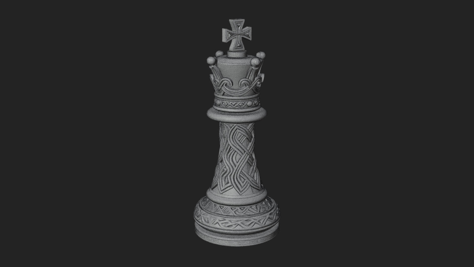 Ornate Chess Piece Statue Design 84 3D Print Model 3D Model
