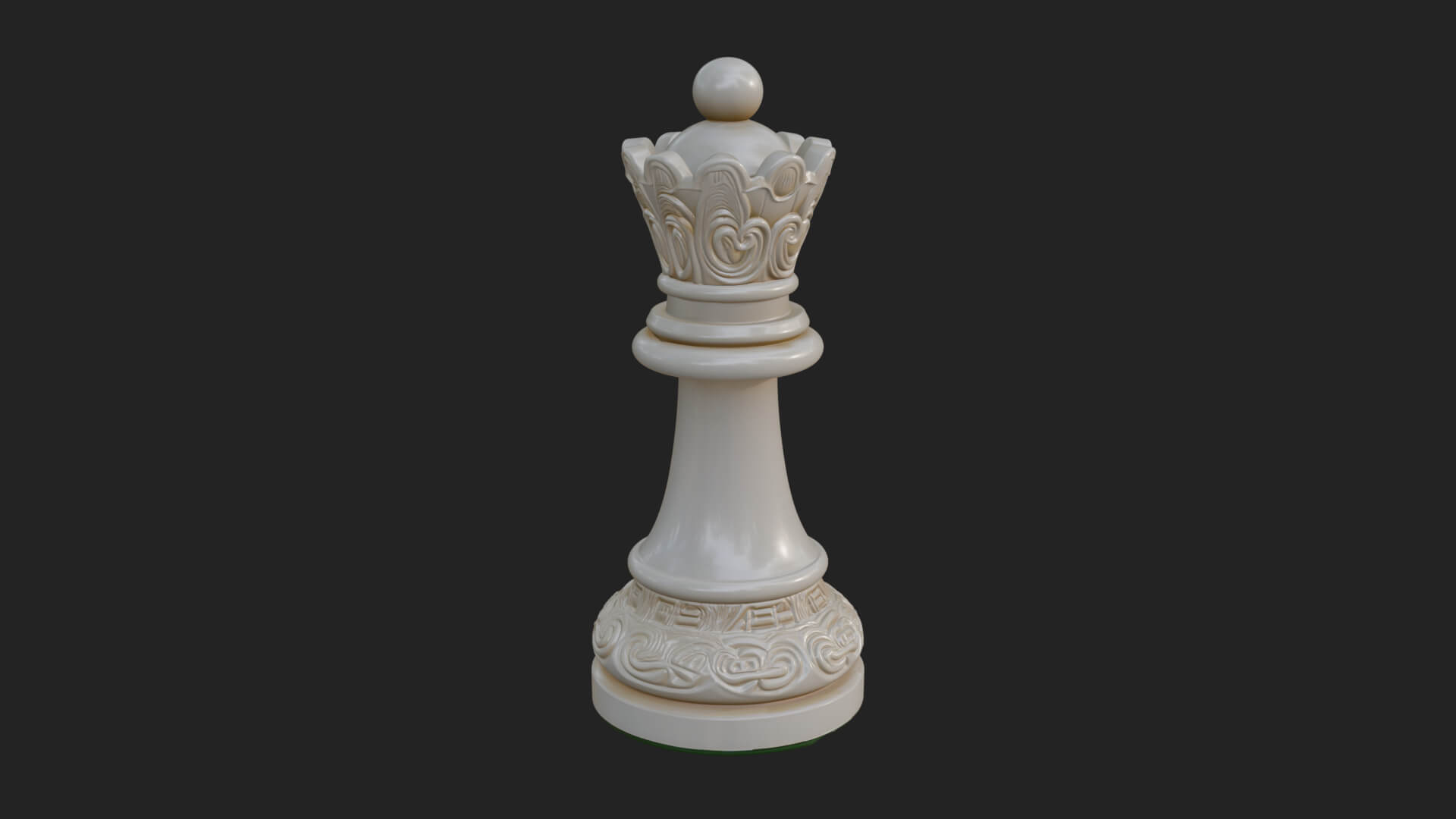 Ornate Chess Piece Statue Design 85 3D Print Model 3D Model