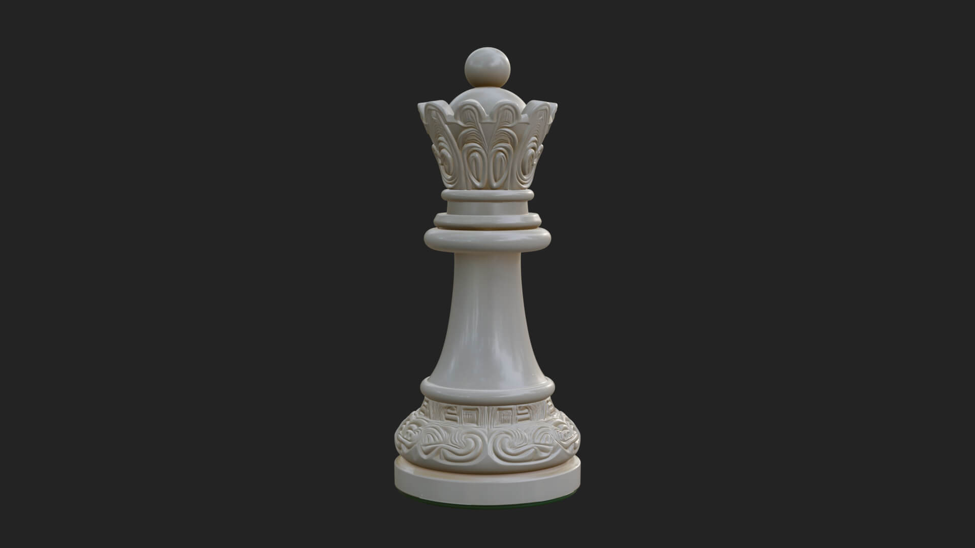 Ornate Chess Piece Statue Design 85 3D Print Model 3D Model