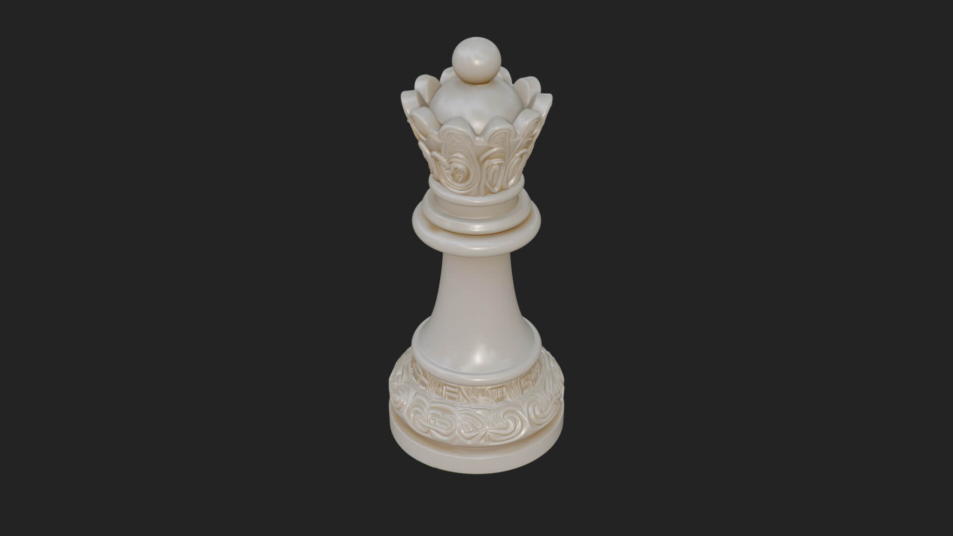 Ornate Chess Piece Statue Design 85 3D Print Model 3D Model