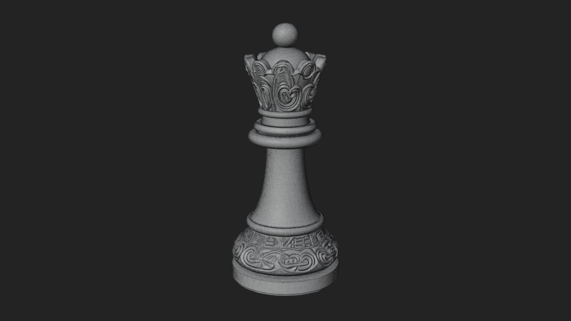 Ornate Chess Piece Statue Design 85 3D Print Model 3D Model