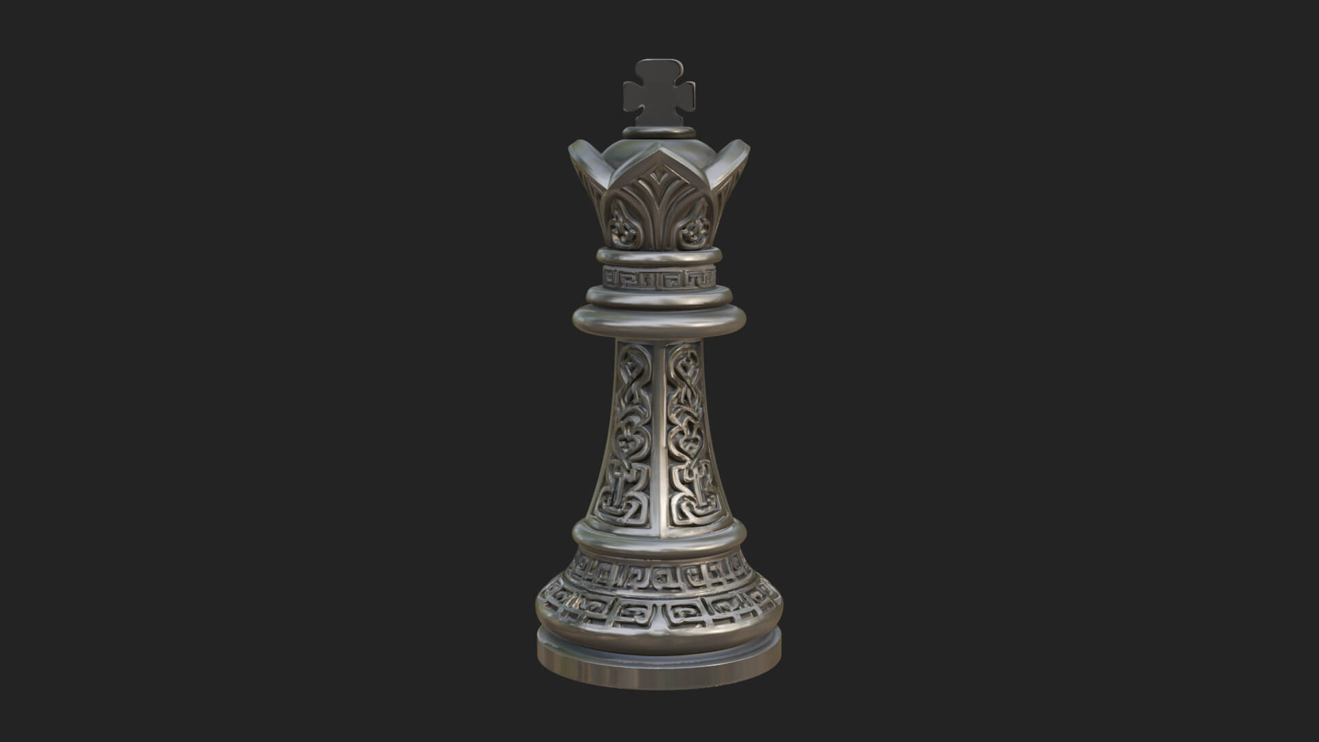 Ornate Chess Piece Statue Design 86 3D Print Model 3D Model