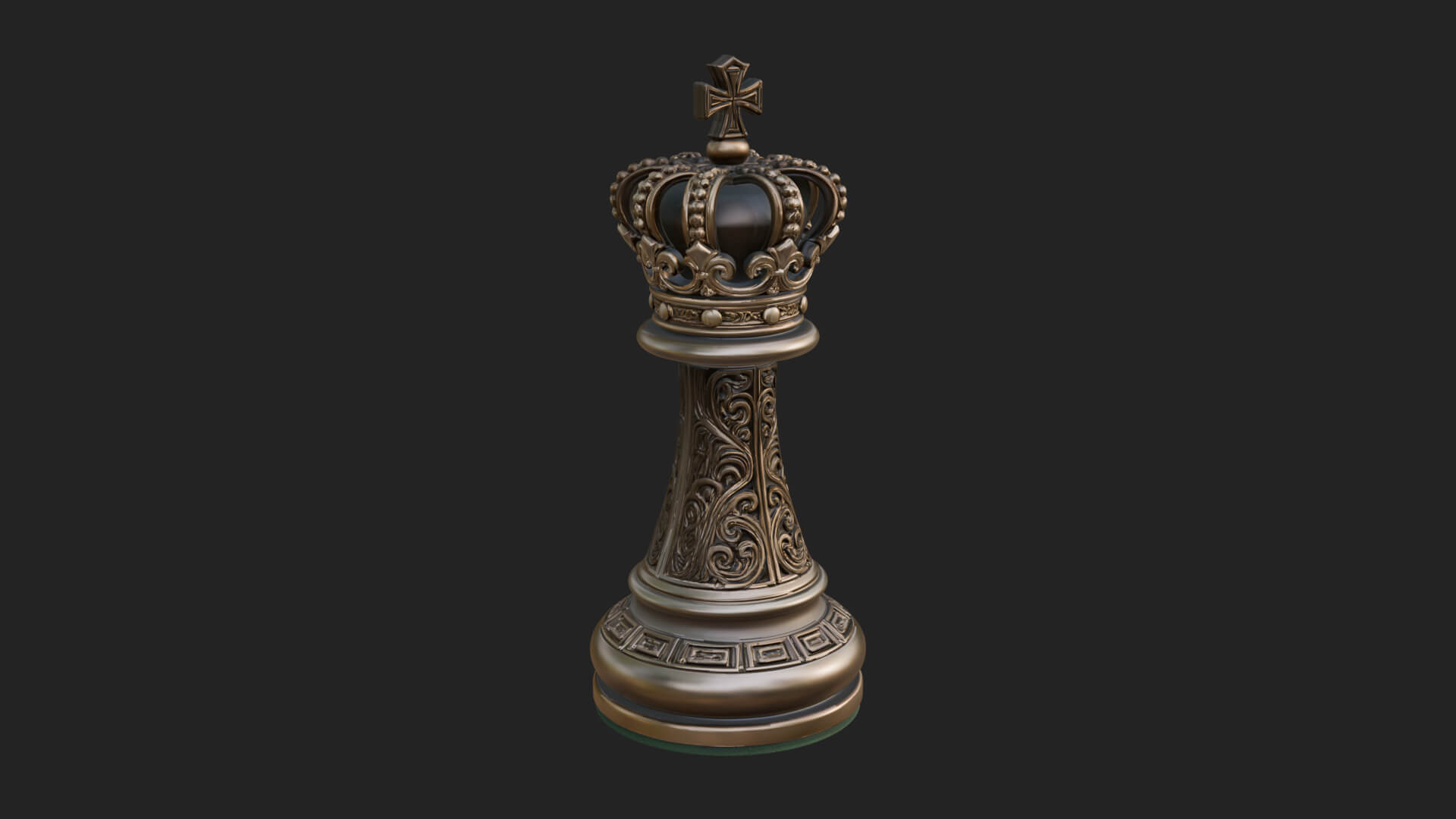 Ornate Chess Piece Statue Design 88 3D Print Model 3D Model