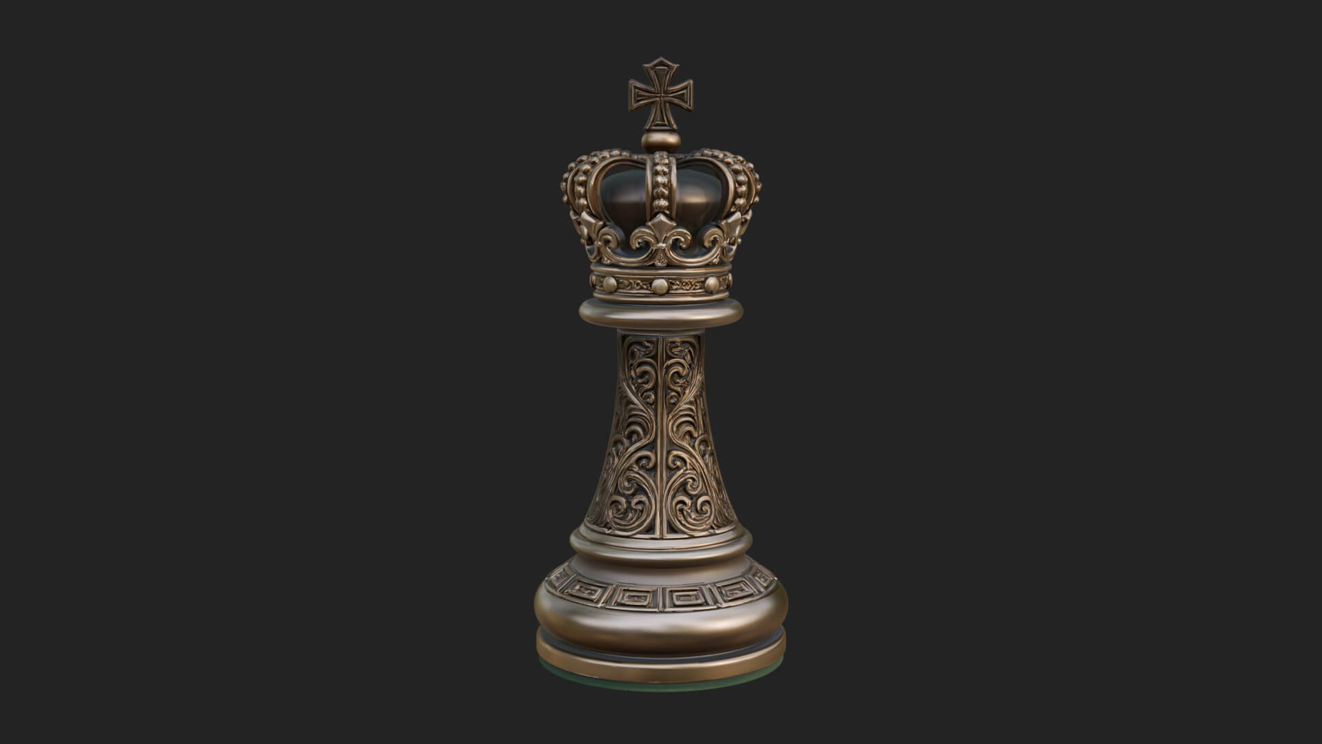 Ornate Chess Piece Statue Design 88 3D Print Model 3D Model