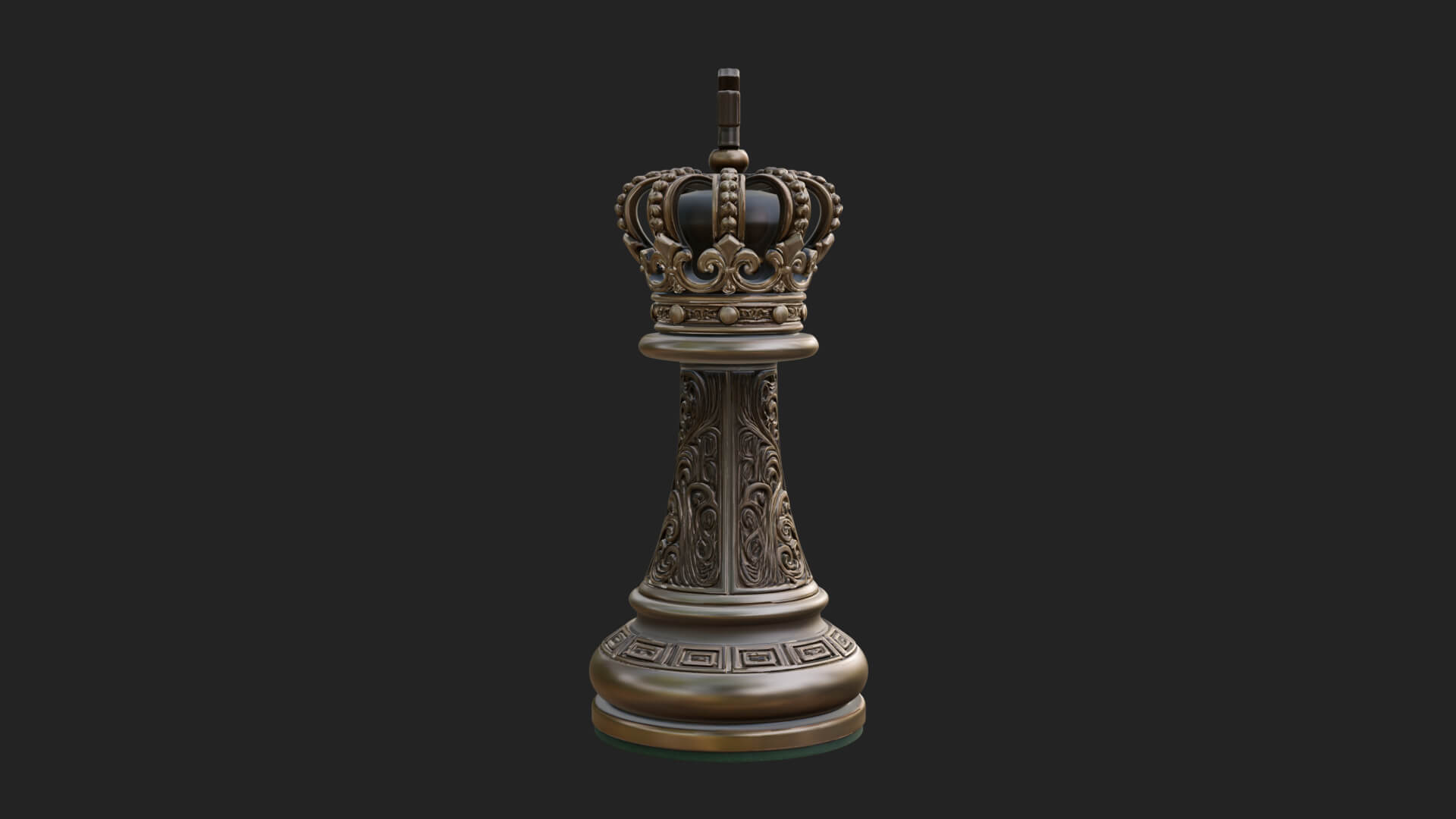 Ornate Chess Piece Statue Design 88 3D Print Model 3D Model