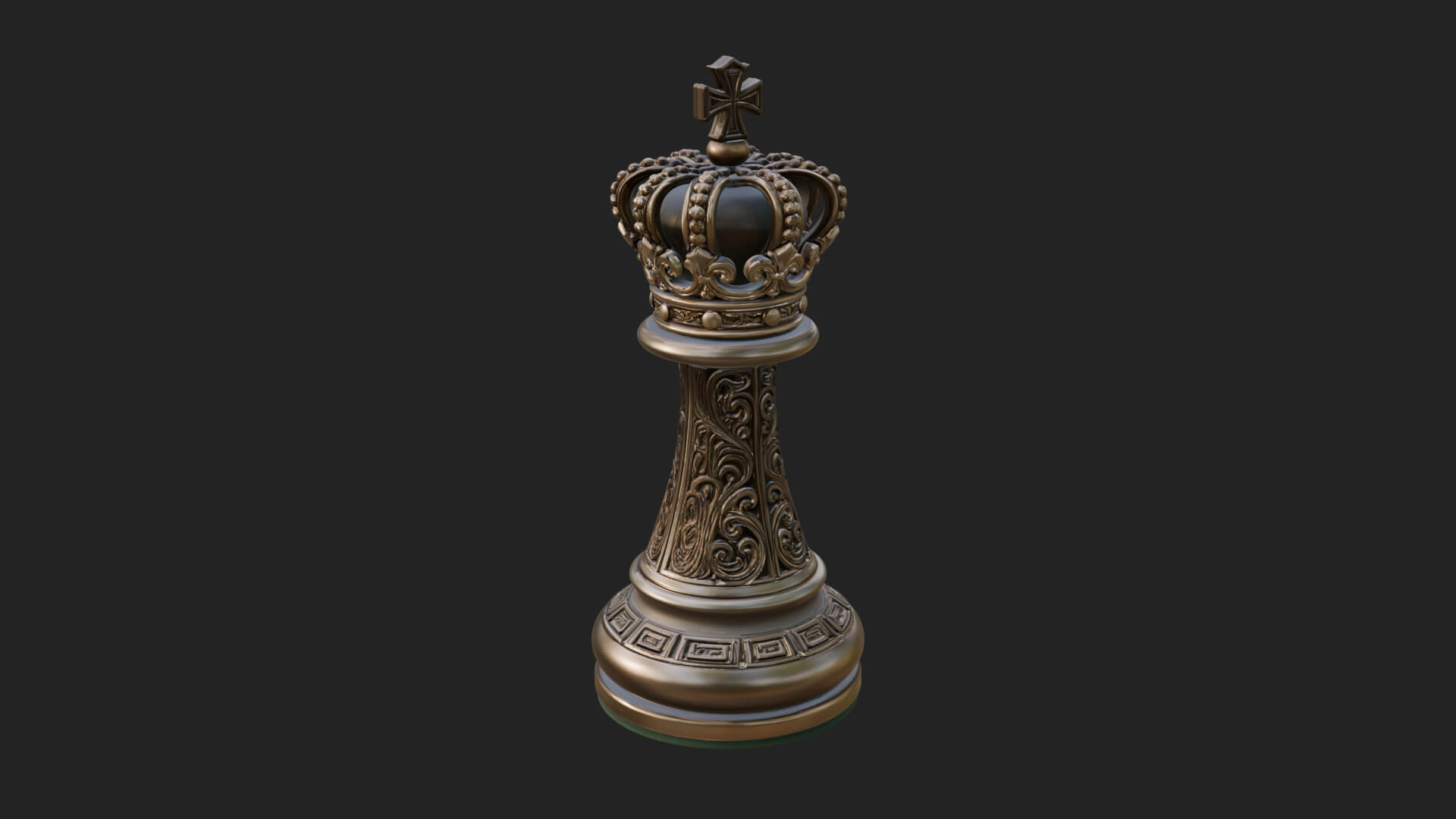 Ornate Chess Piece Statue Design 88 3D Print Model 3D Model