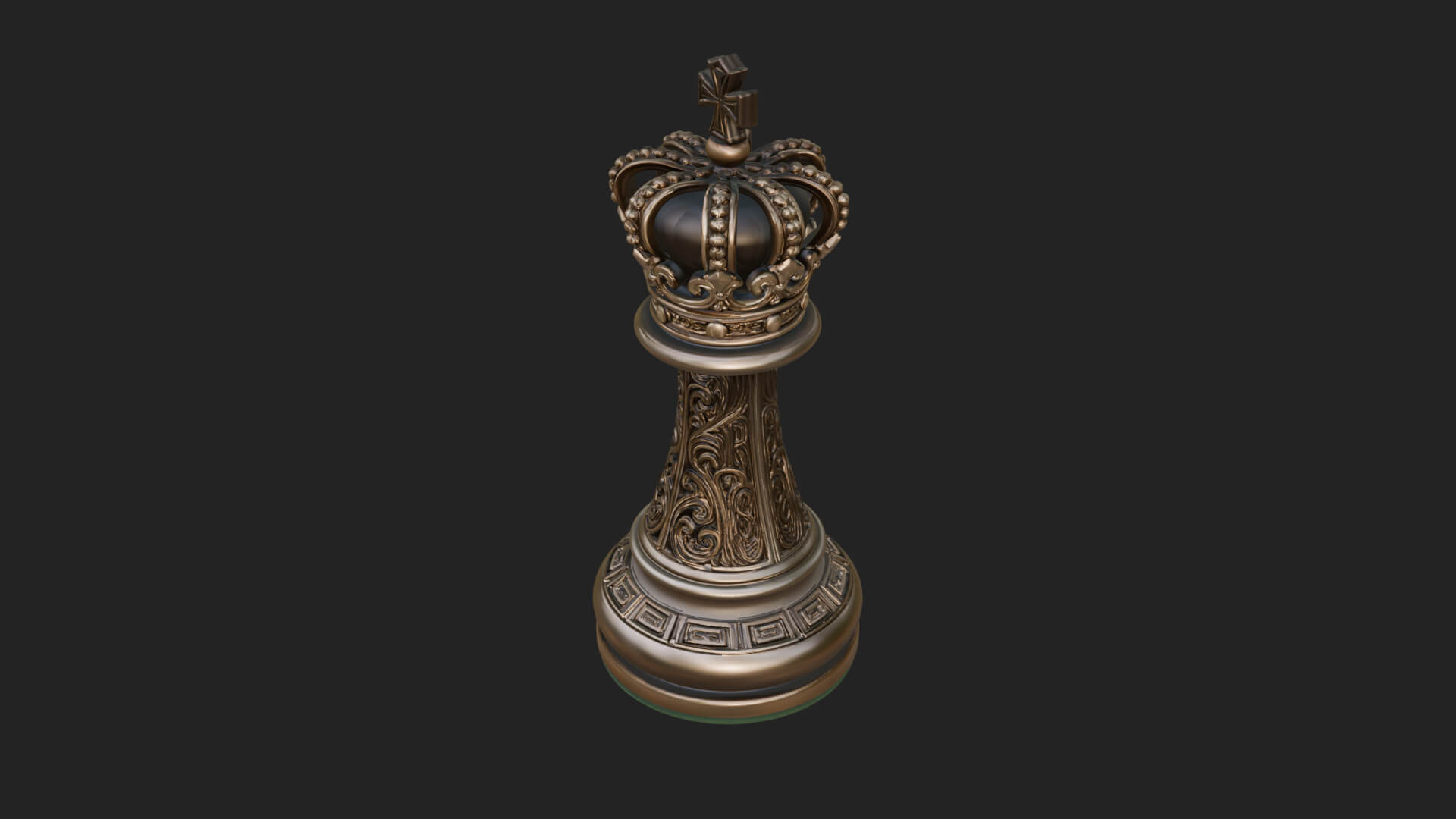 Ornate Chess Piece Statue Design 88 3D Print Model 3D Model
