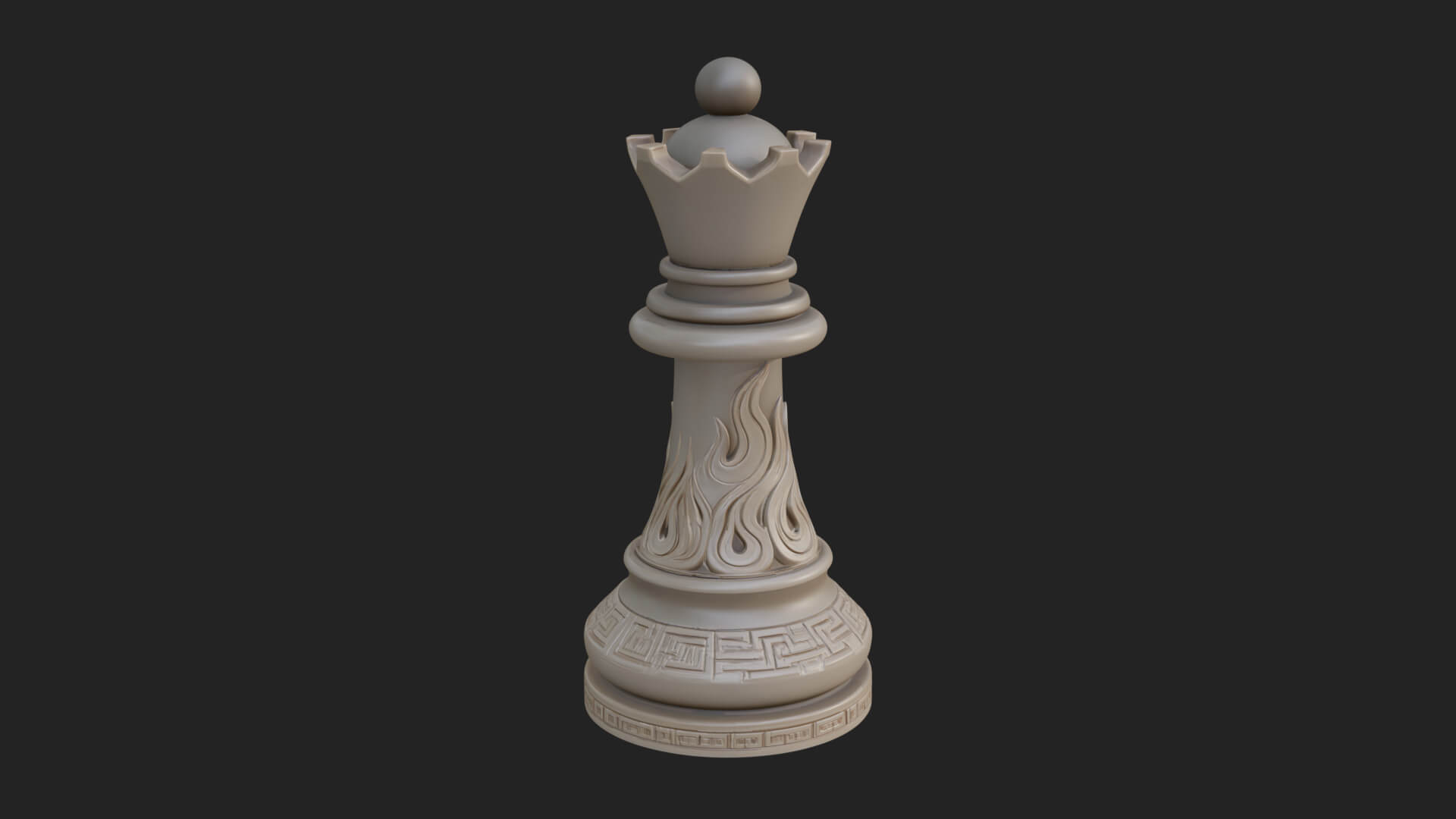 Ornate Chess Piece Statue Design 9 3D Print Model 3D Model