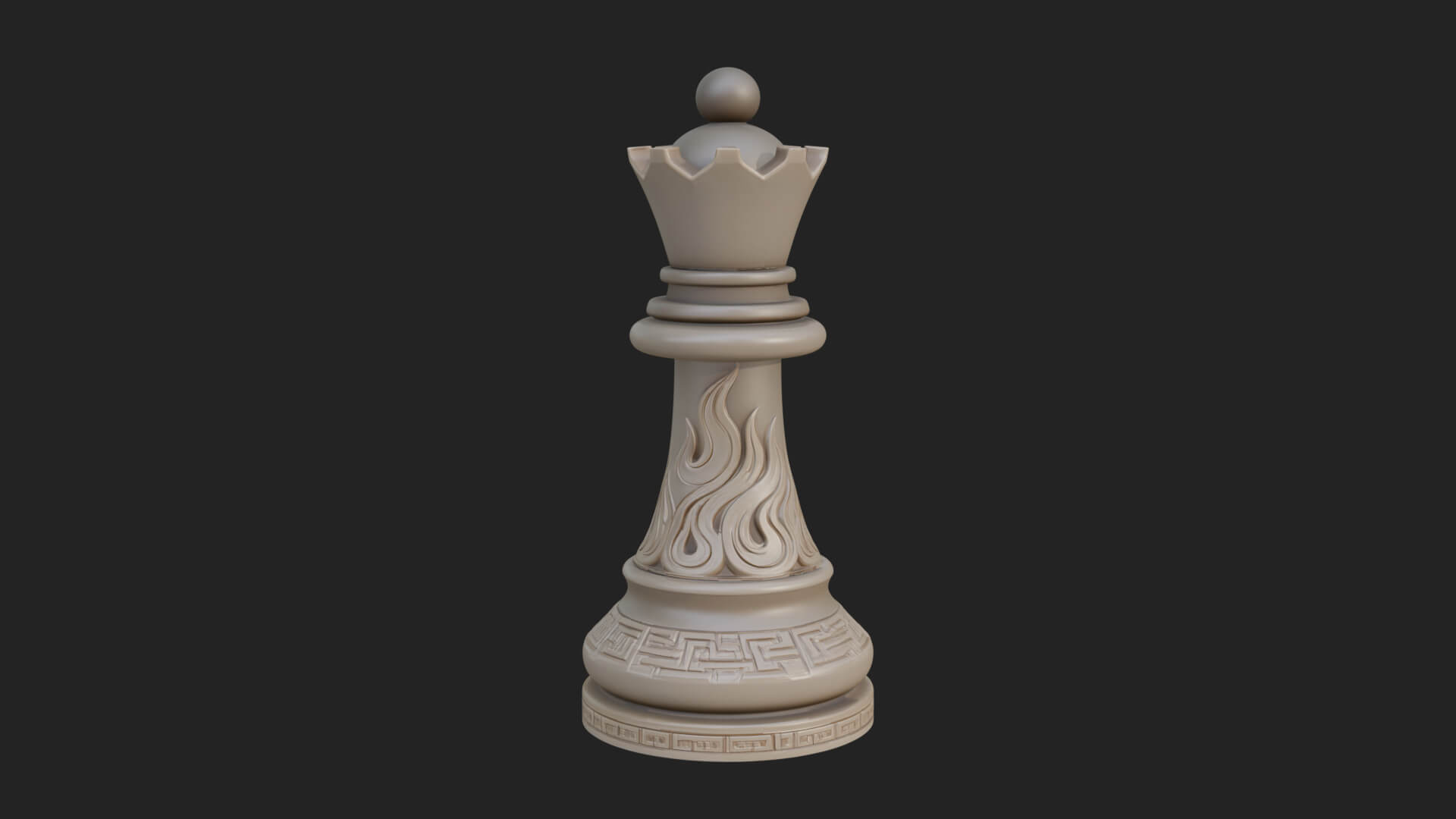 Ornate Chess Piece Statue Design 9 3D Print Model 3D Model