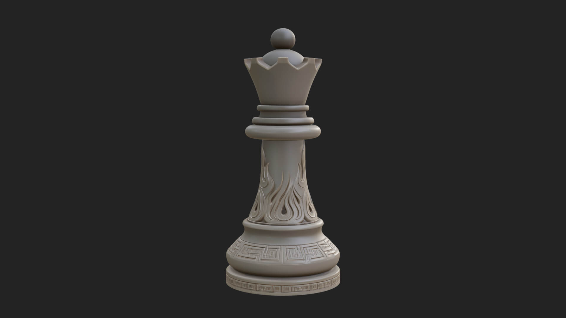 Ornate Chess Piece Statue Design 9 3D Print Model 3D Model