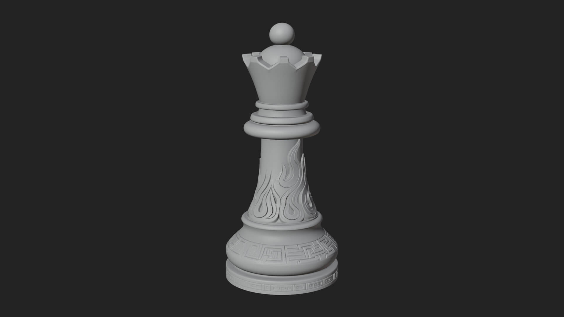 Ornate Chess Piece Statue Design 9 3D Print Model 3D Model