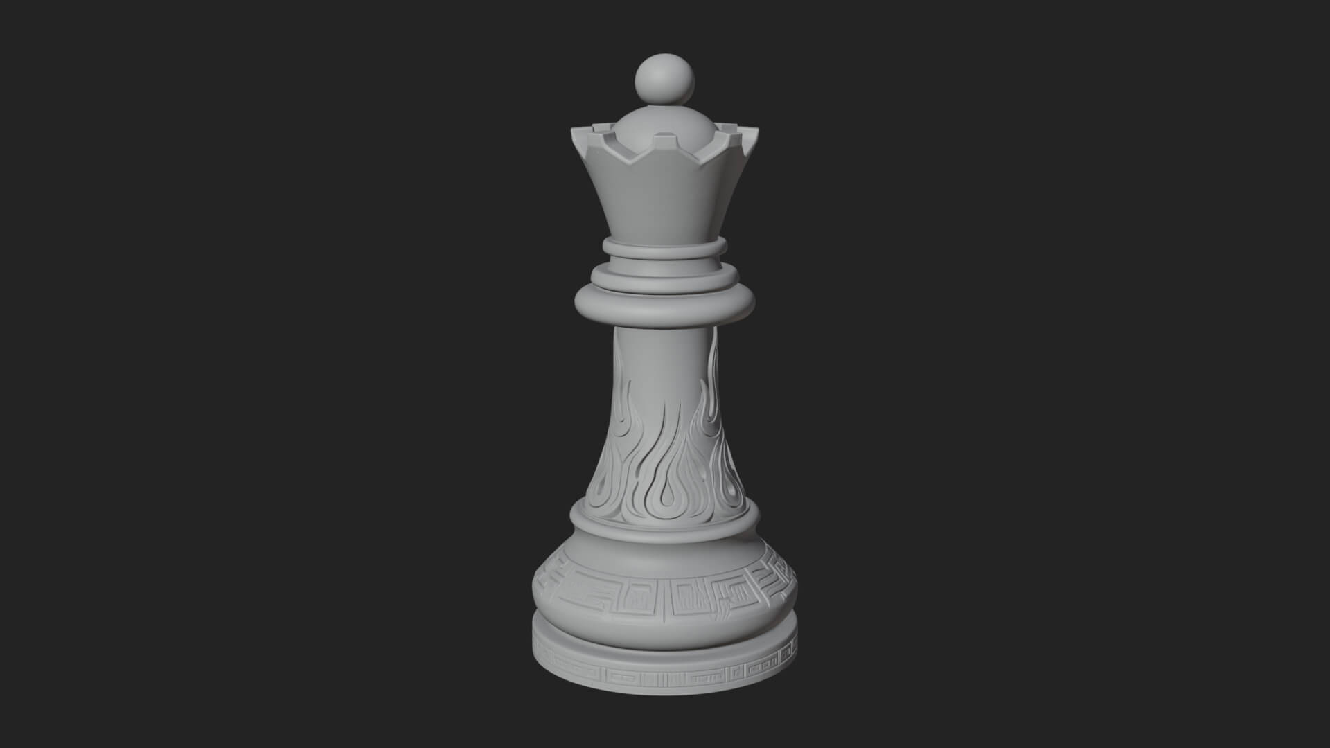 Ornate Chess Piece Statue Design 9 3D Print Model 3D Model