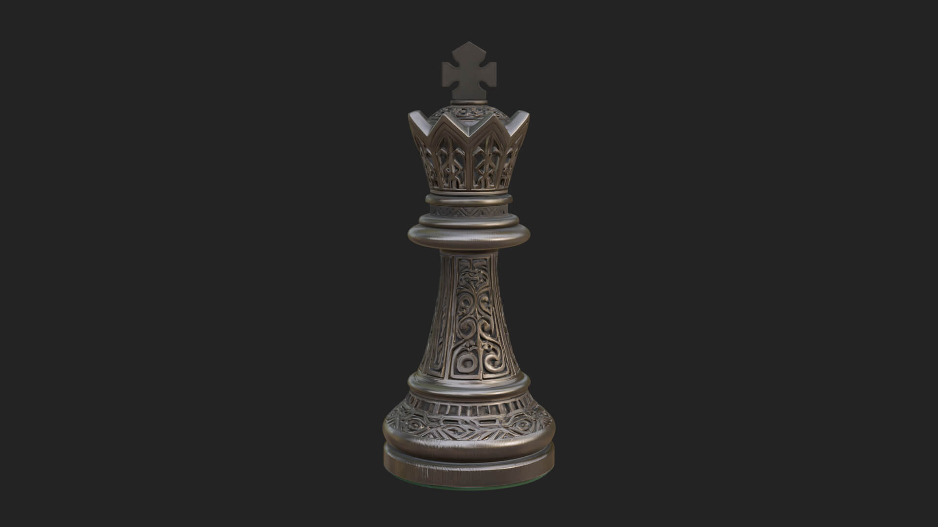 Ornate Chess Piece Statue Design 90 3D Print Model 3D Model
