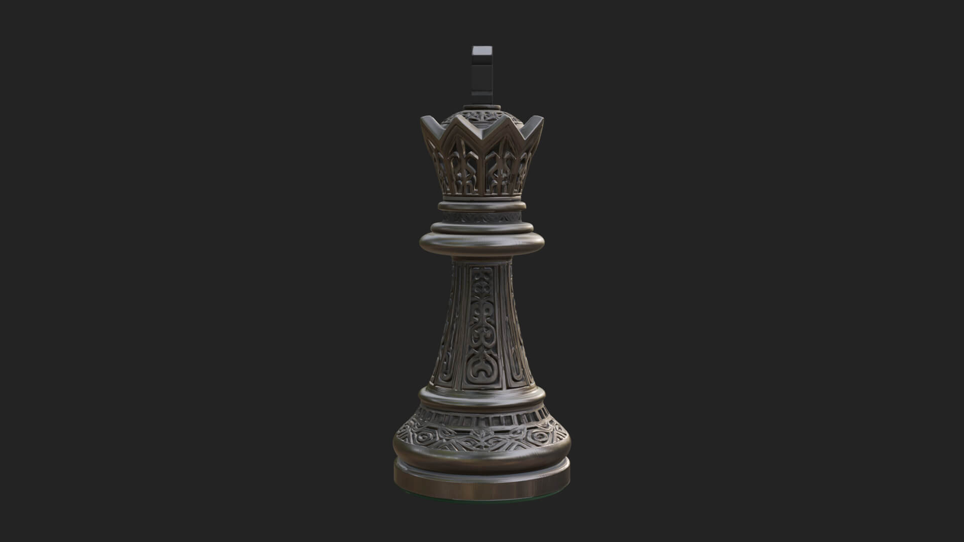 Ornate Chess Piece Statue Design 90 3D Print Model 3D Model