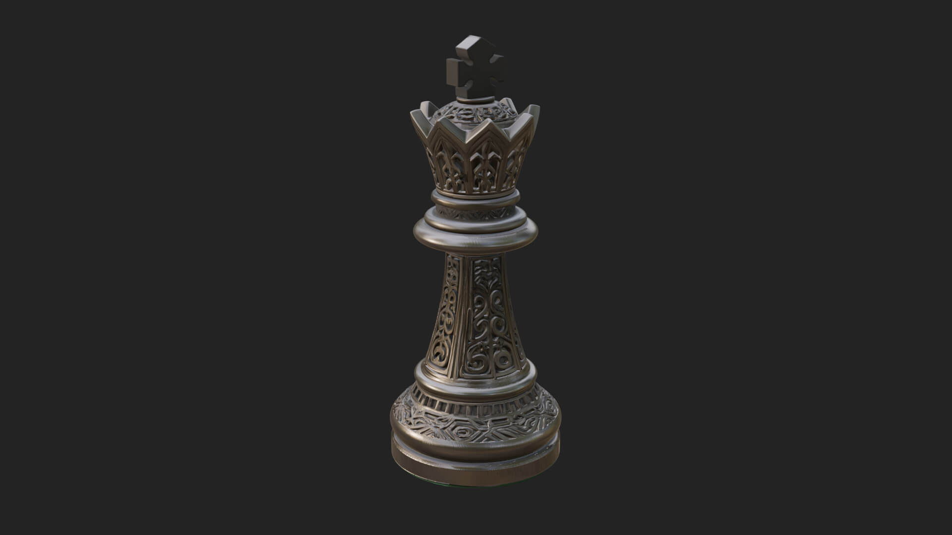 Ornate Chess Piece Statue Design 90 3D Print Model 3D Model