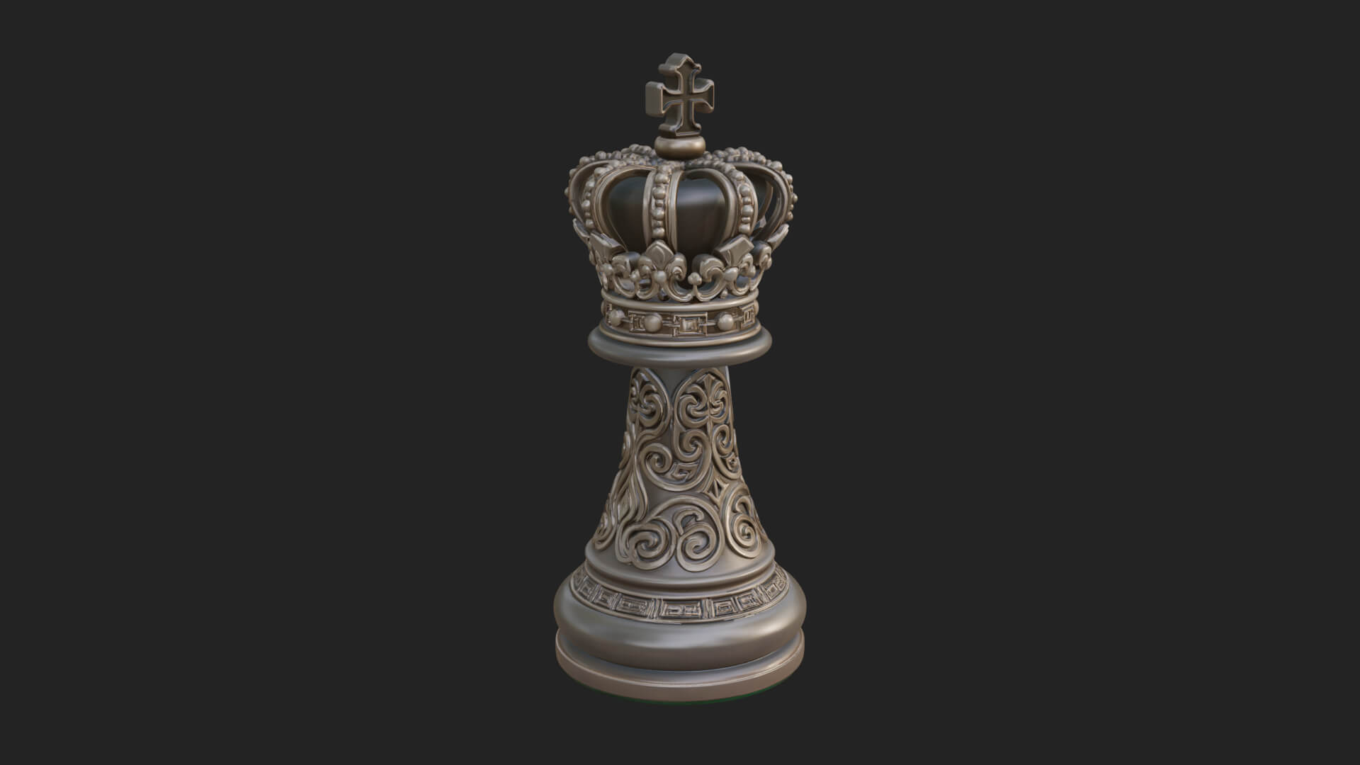 Ornate Chess Piece Statue Design 92 3D Print Model 3D Model