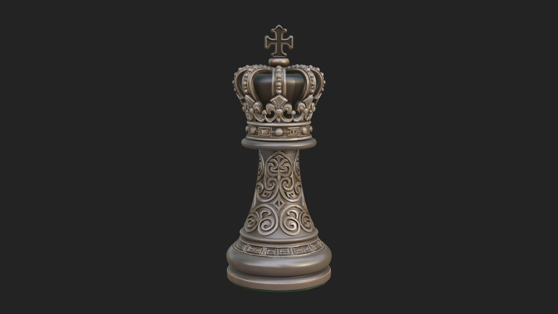 Ornate Chess Piece Statue Design 92 3D Print Model 3D Model