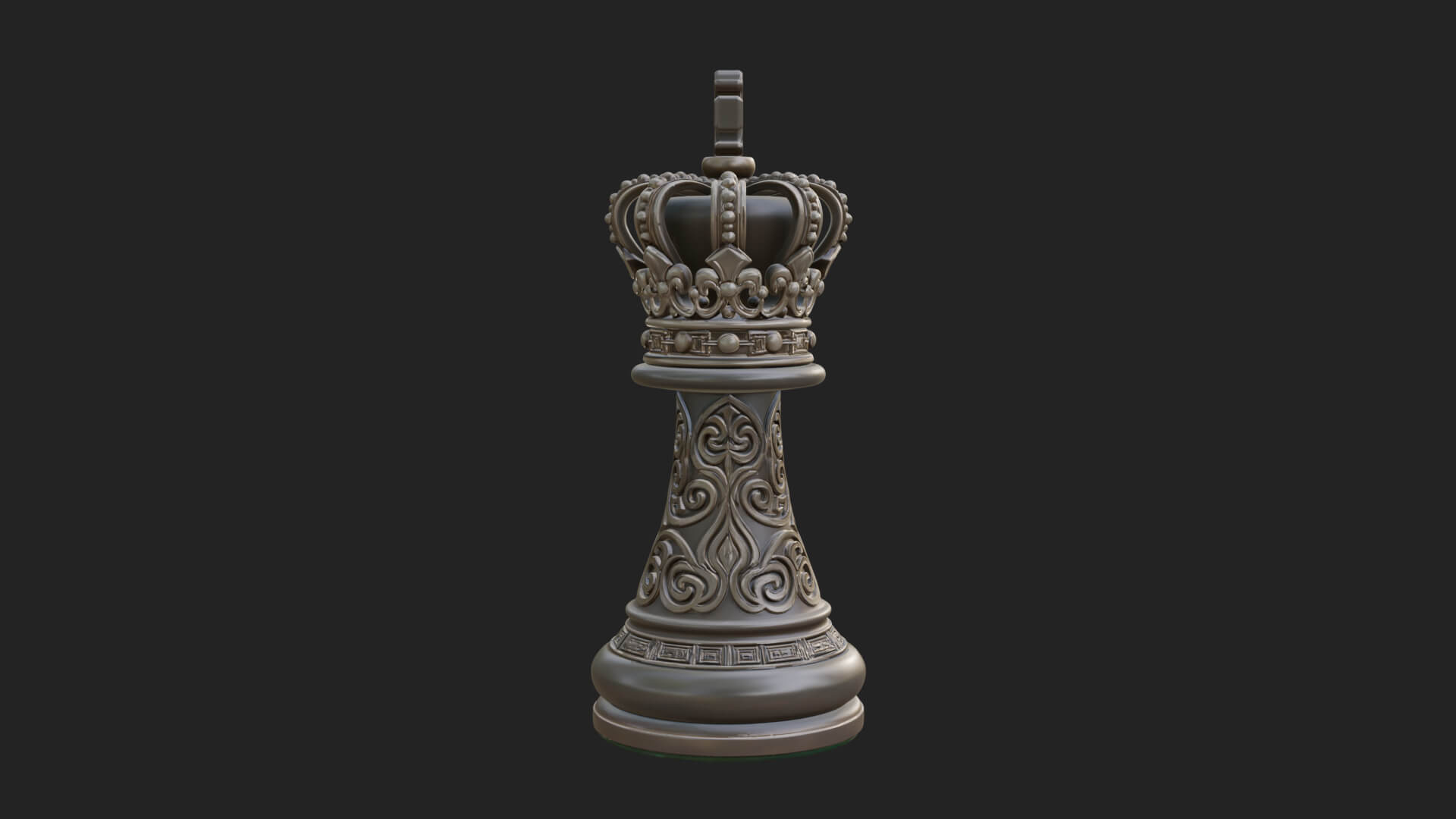 Ornate Chess Piece Statue Design 92 3D Print Model 3D Model